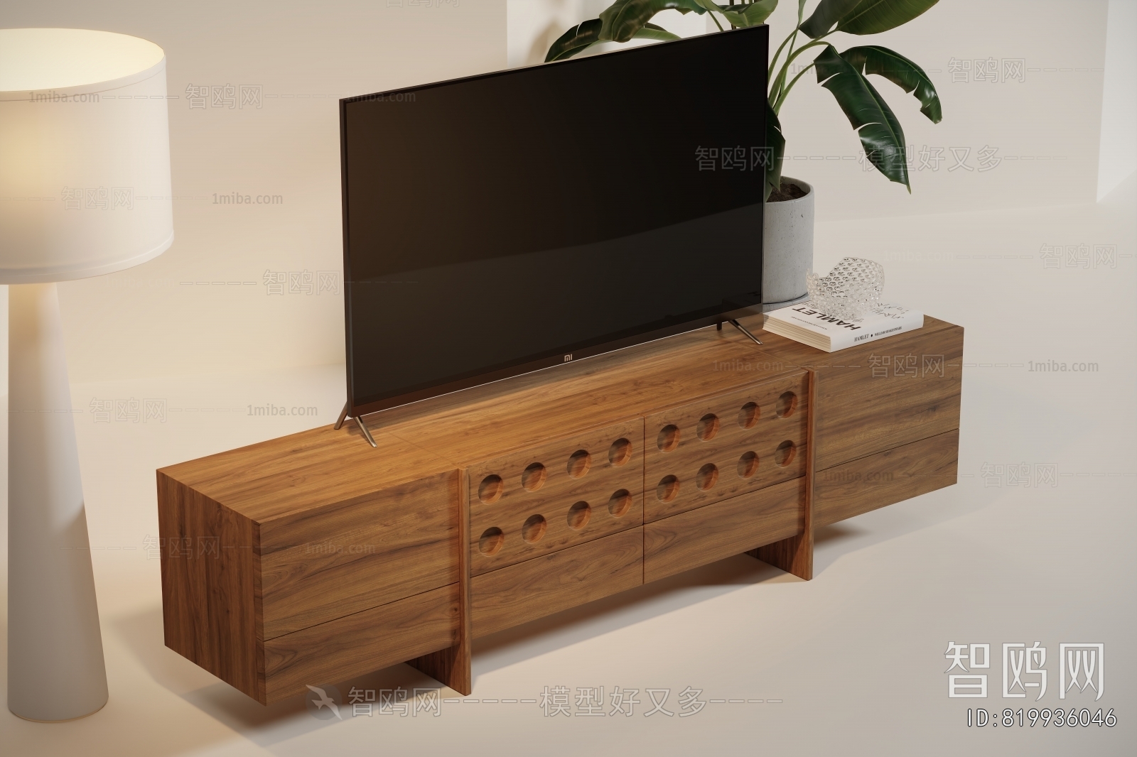 Wabi-sabi Style TV Cabinet