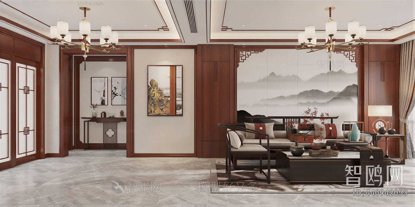 New Chinese Style A Living Room