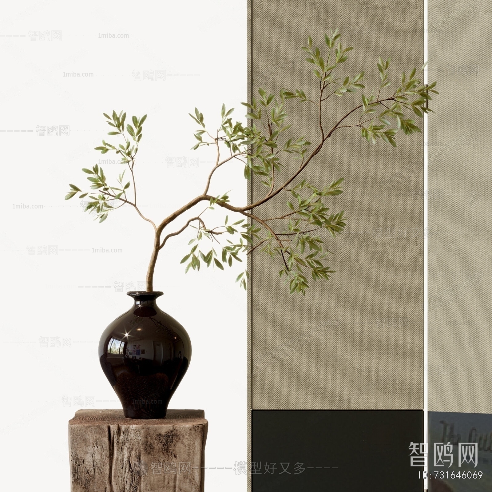 New Chinese Style Potted Green Plant