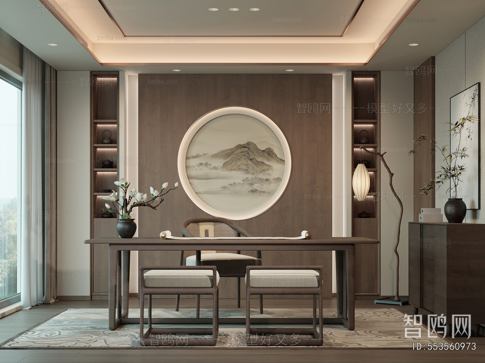 New Chinese Style Study Space