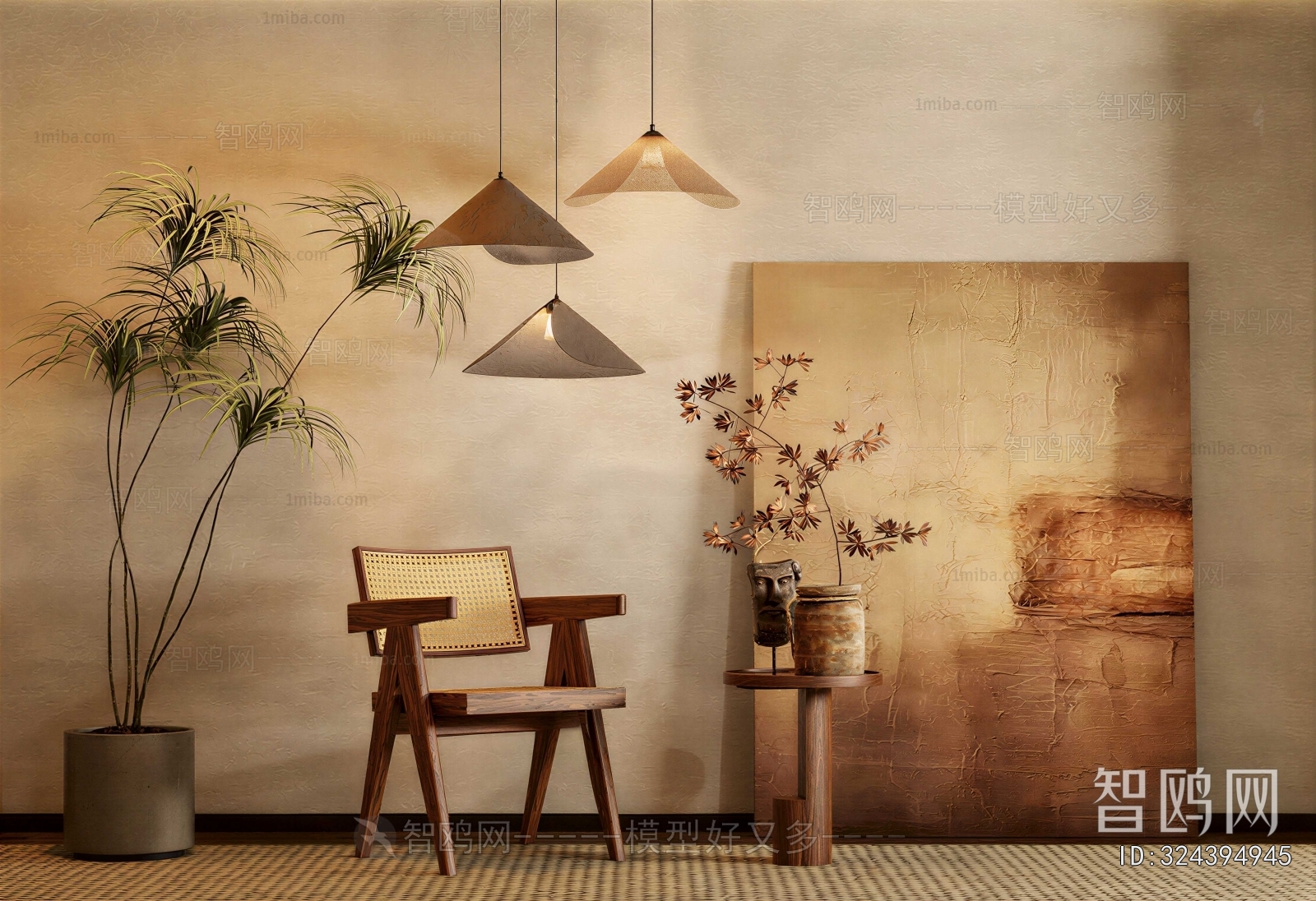 Wabi-sabi Style Lounge Chair