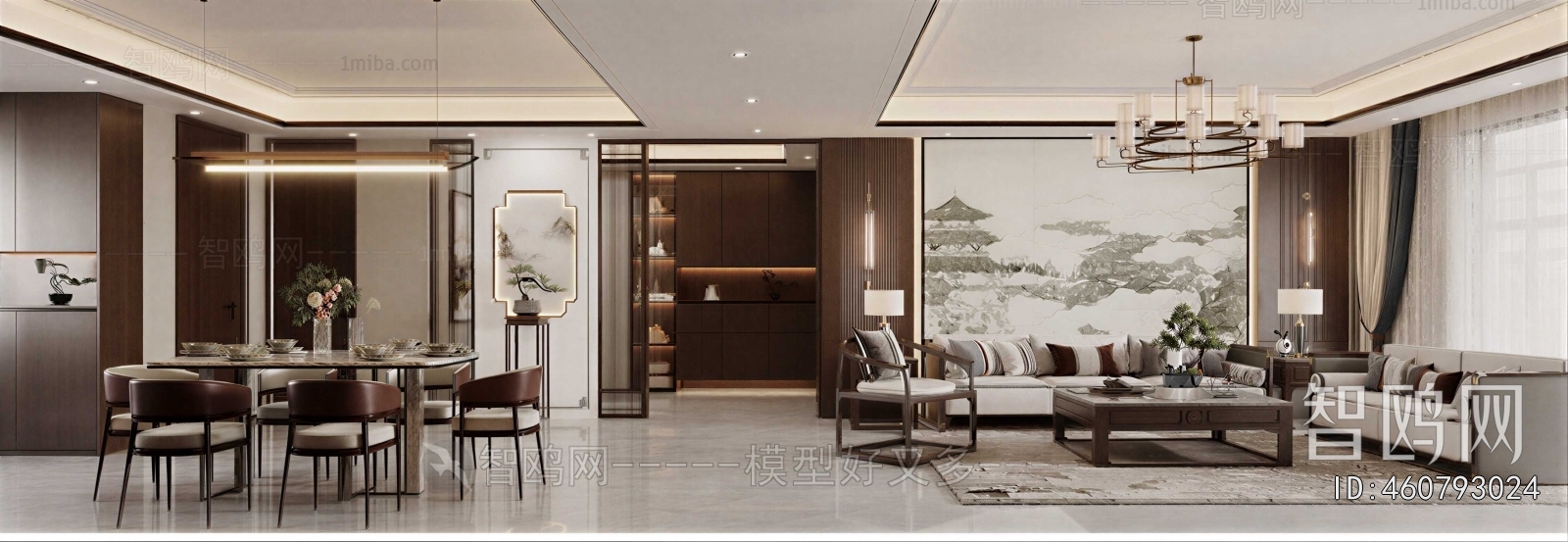 New Chinese Style A Living Room