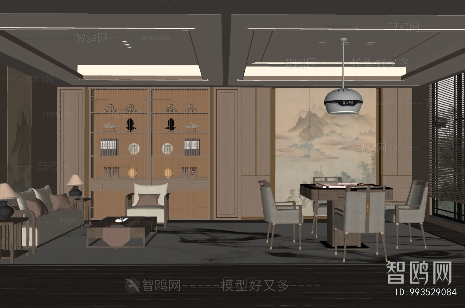 New Chinese Style Chess And Card Room