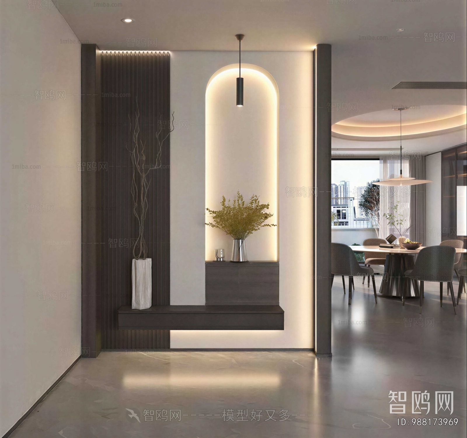 Modern Entrance Cabinet