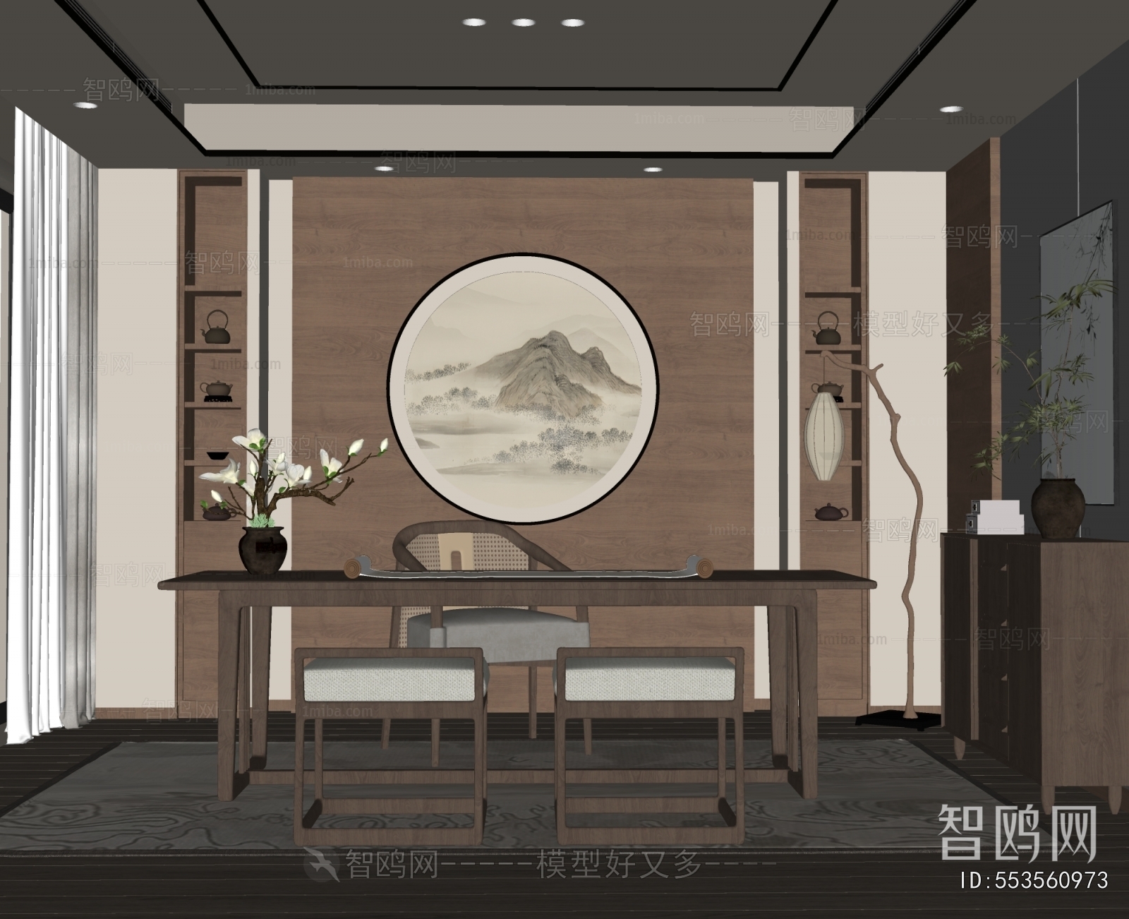 New Chinese Style Study Space