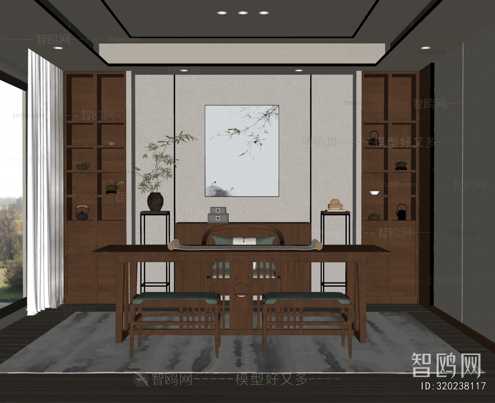 New Chinese Style Study Space