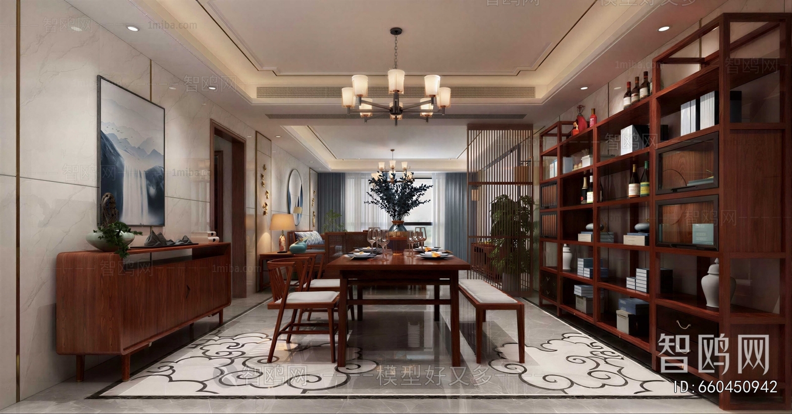 New Chinese Style Dining Room