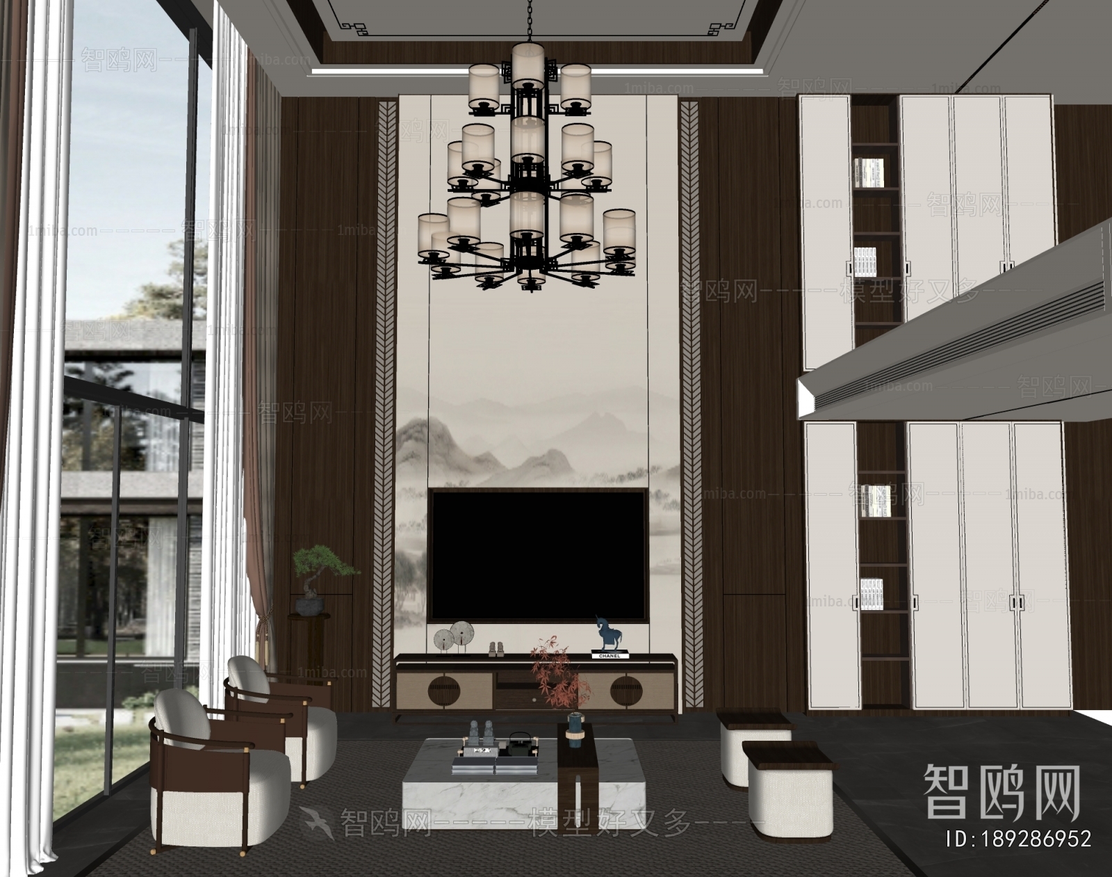 New Chinese Style A Living Room