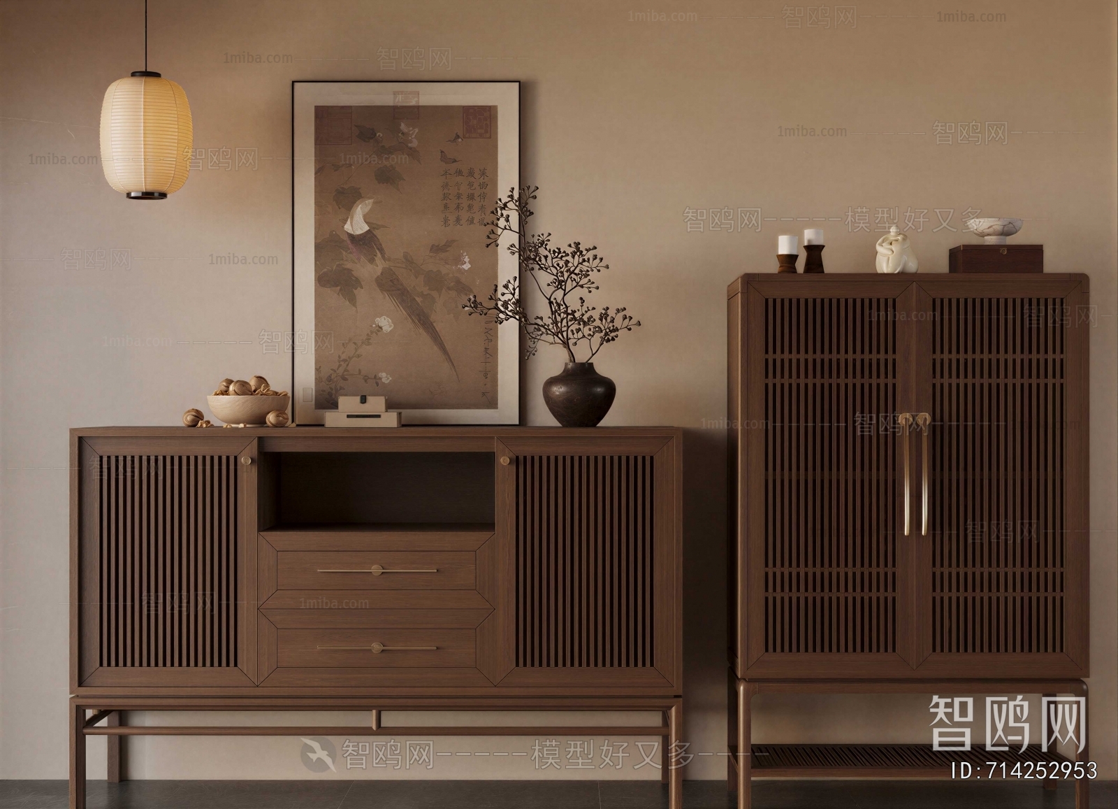 New Chinese Style Entrance Cabinet