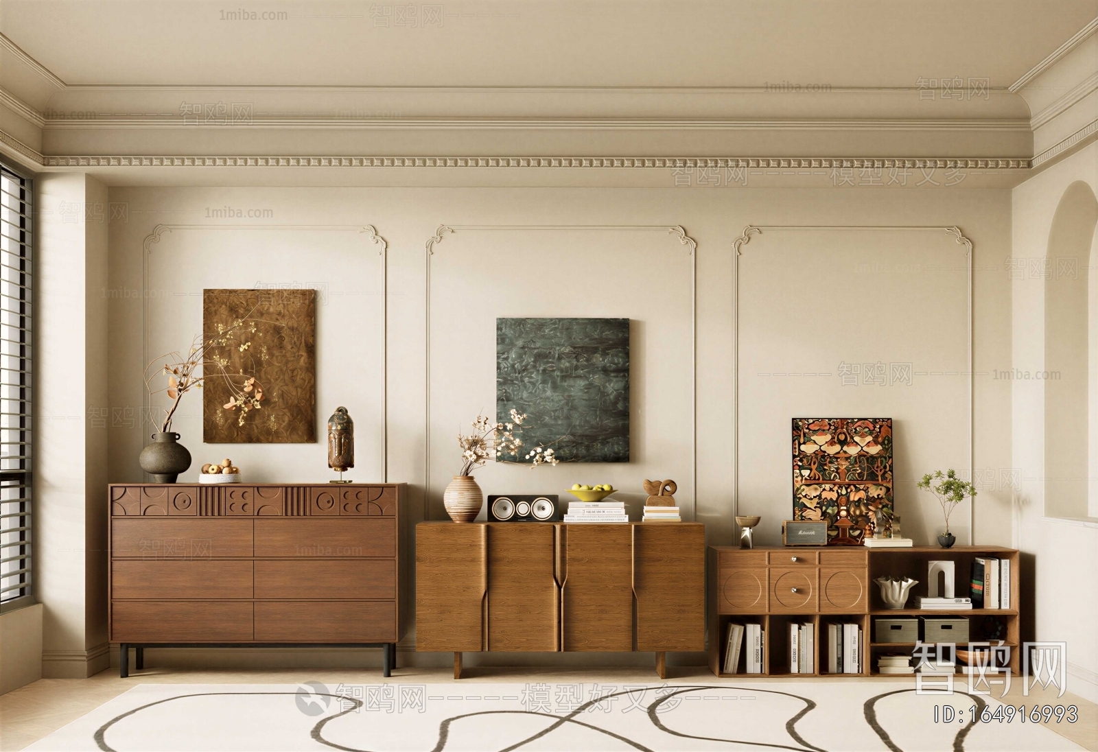 Wabi-sabi Style Side Cabinet