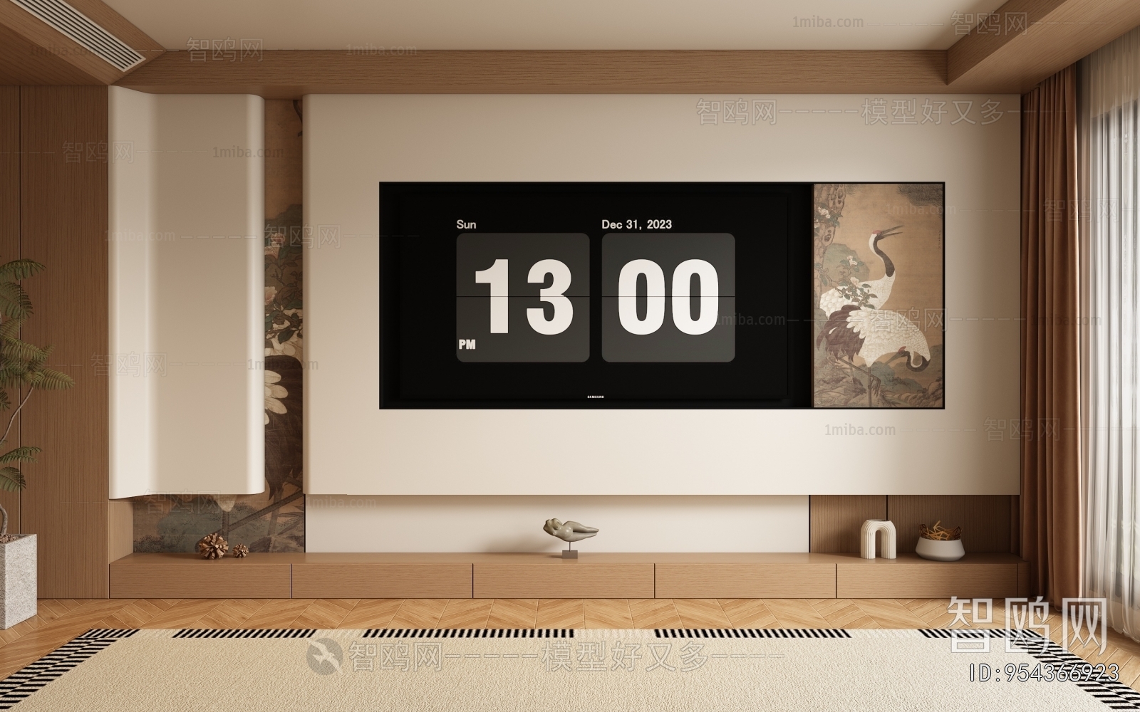 New Chinese Style TV Wall