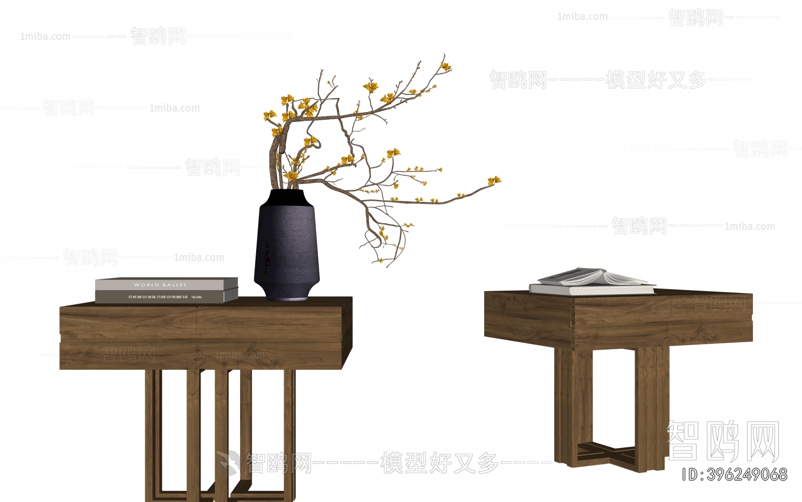 Wabi-sabi Style Bedside Cupboard