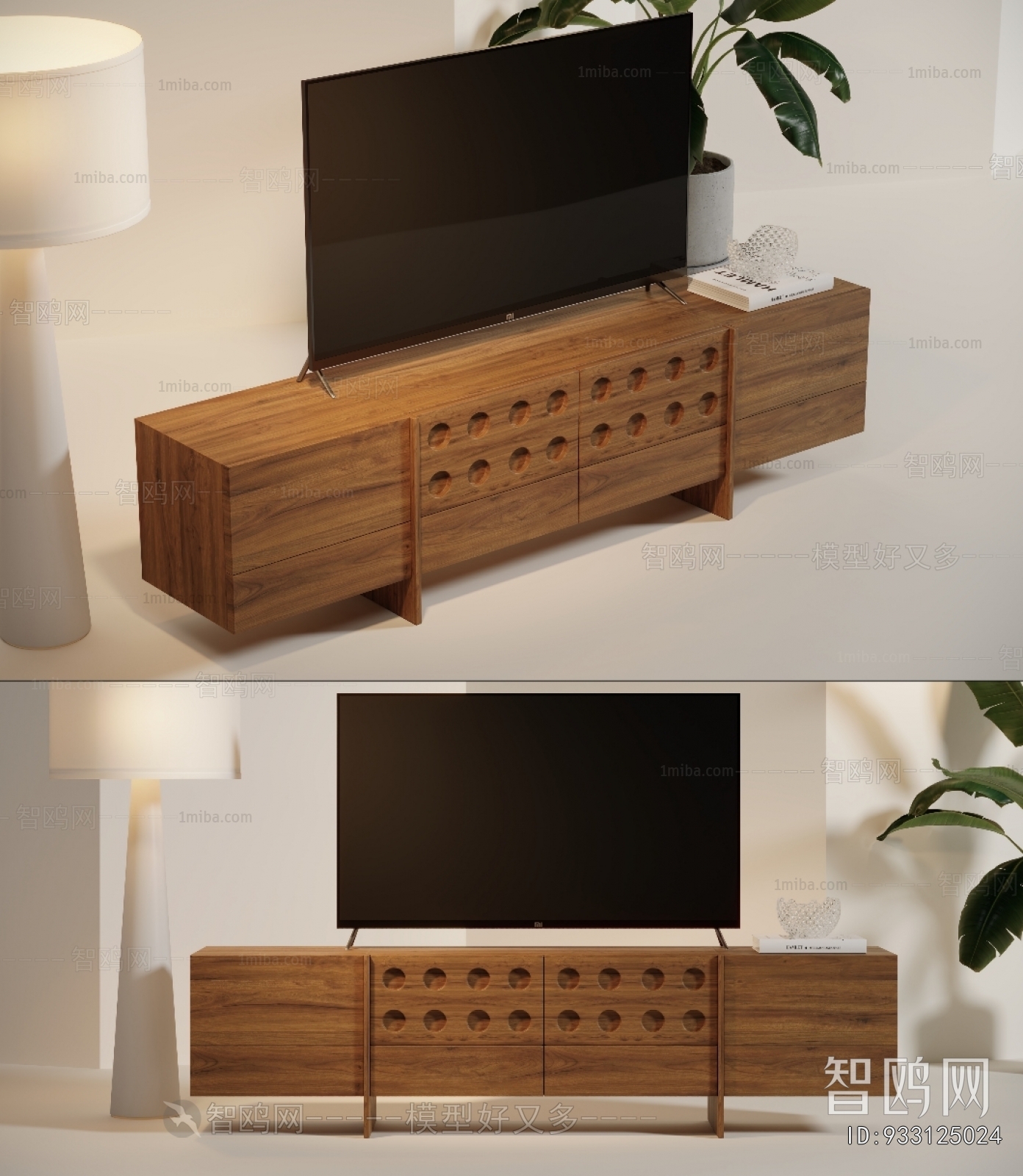 Wabi-sabi Style TV Cabinet