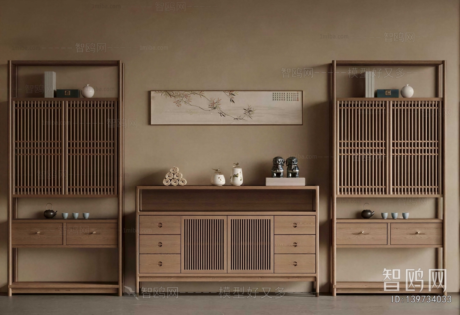 New Chinese Style Entrance Cabinet