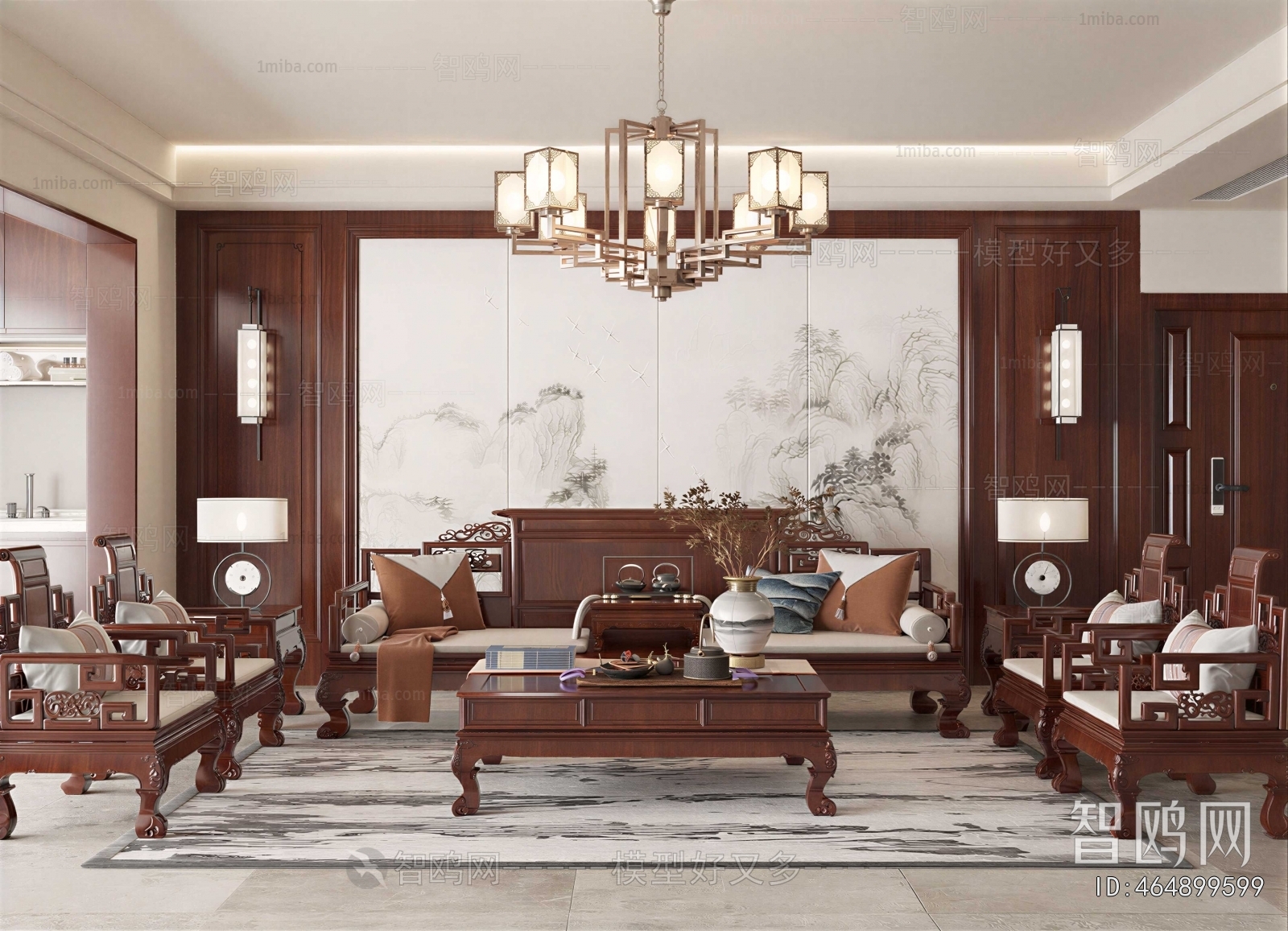 New Chinese Style A Living Room