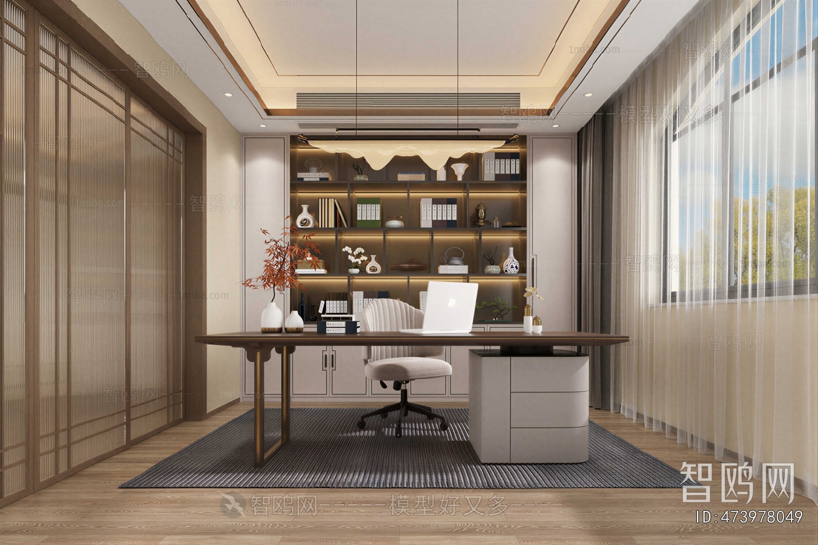 New Chinese Style Study Space