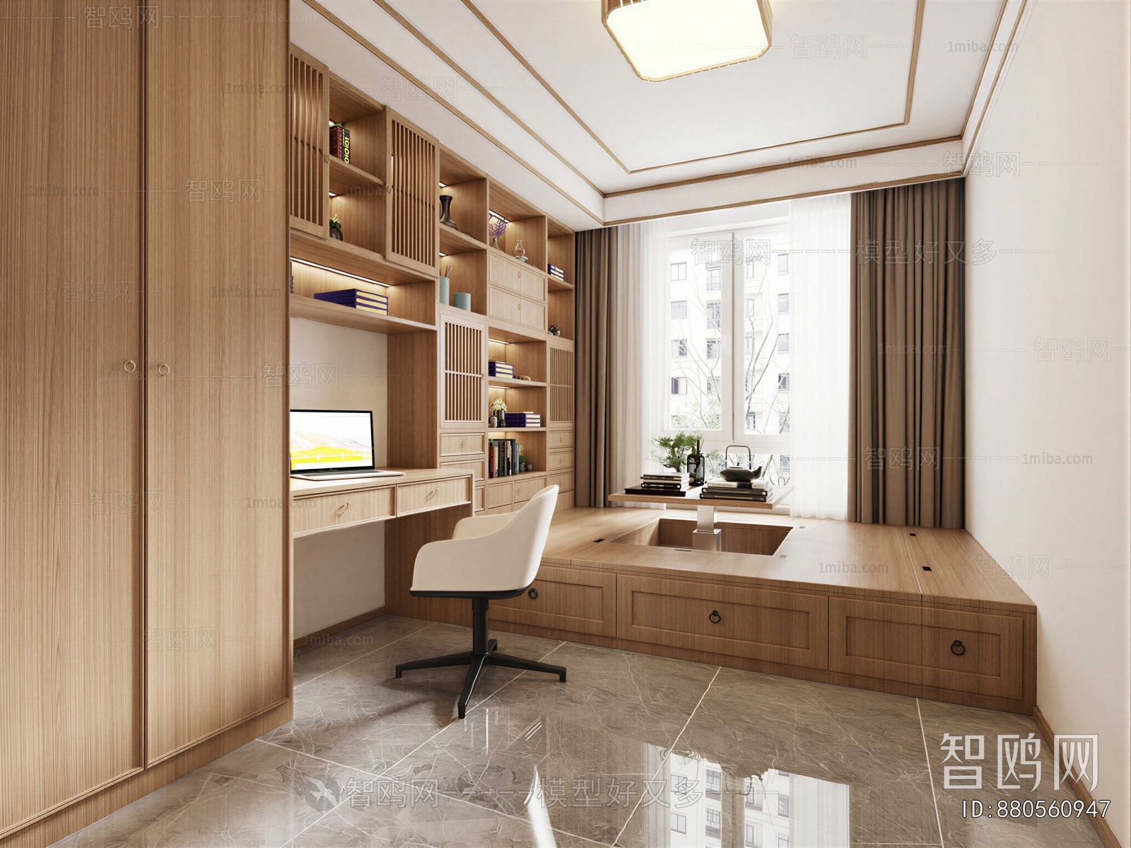 New Chinese Style Study Space