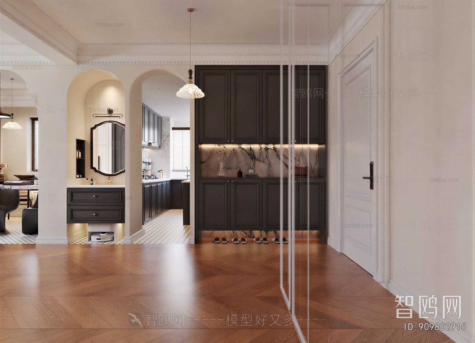 French Style Hallway