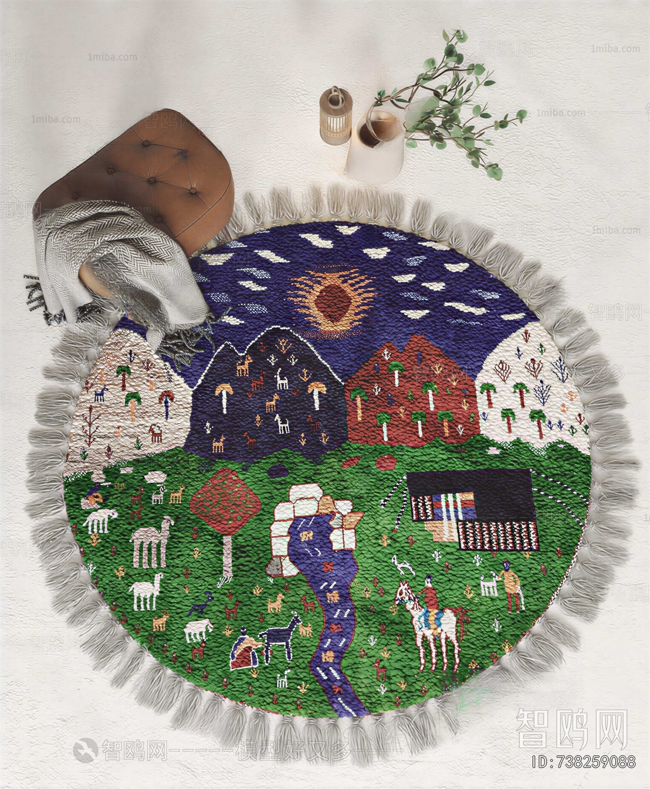 Nordic Style Circular Carpet