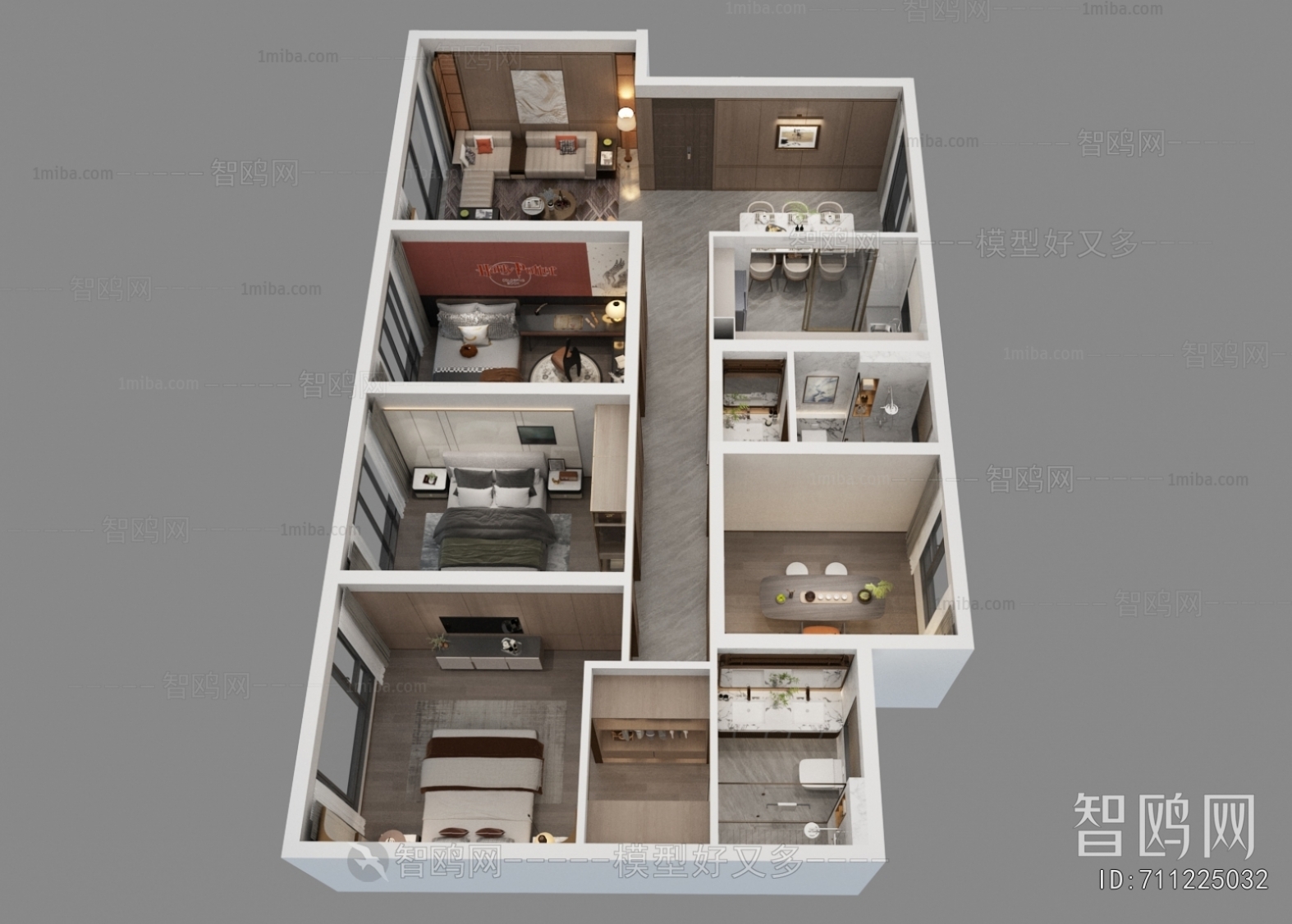 Modern A Bird's-eye View Of Home Decoration