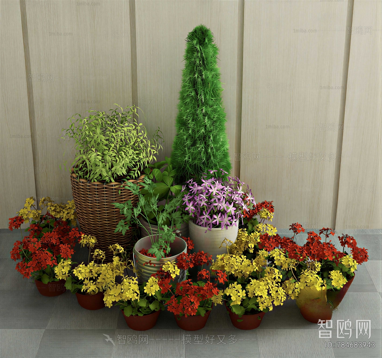 Modern Potted Green Plant