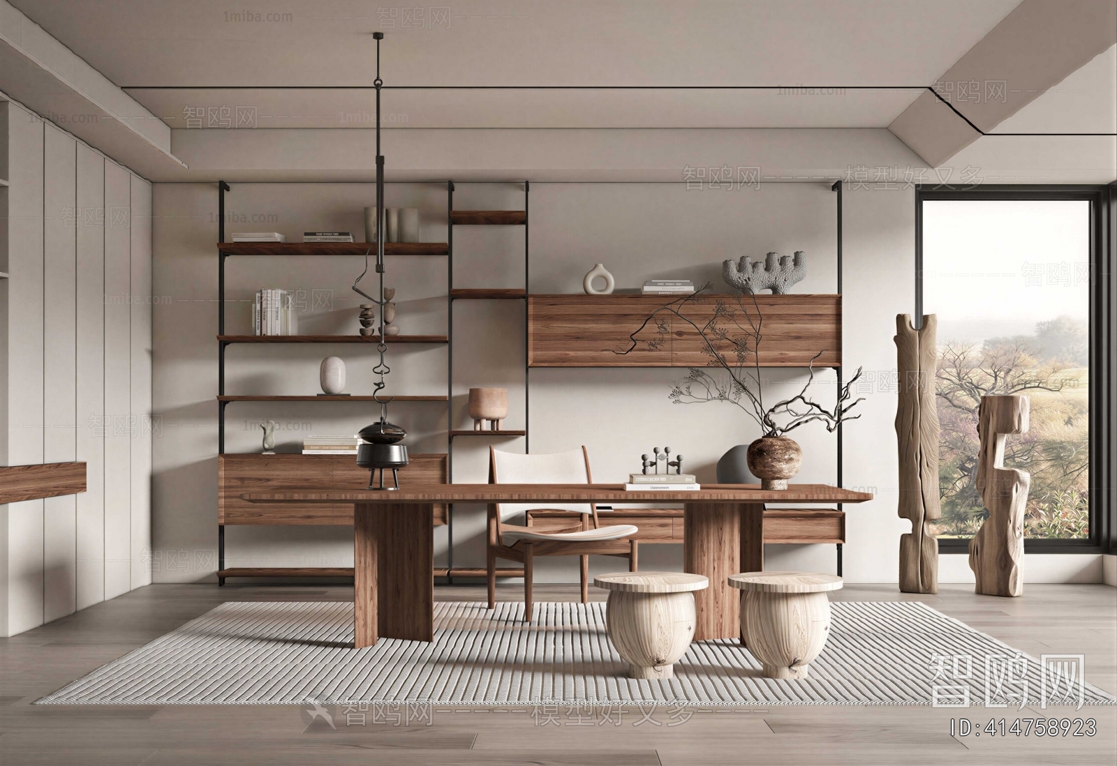 New Chinese Style Study Space