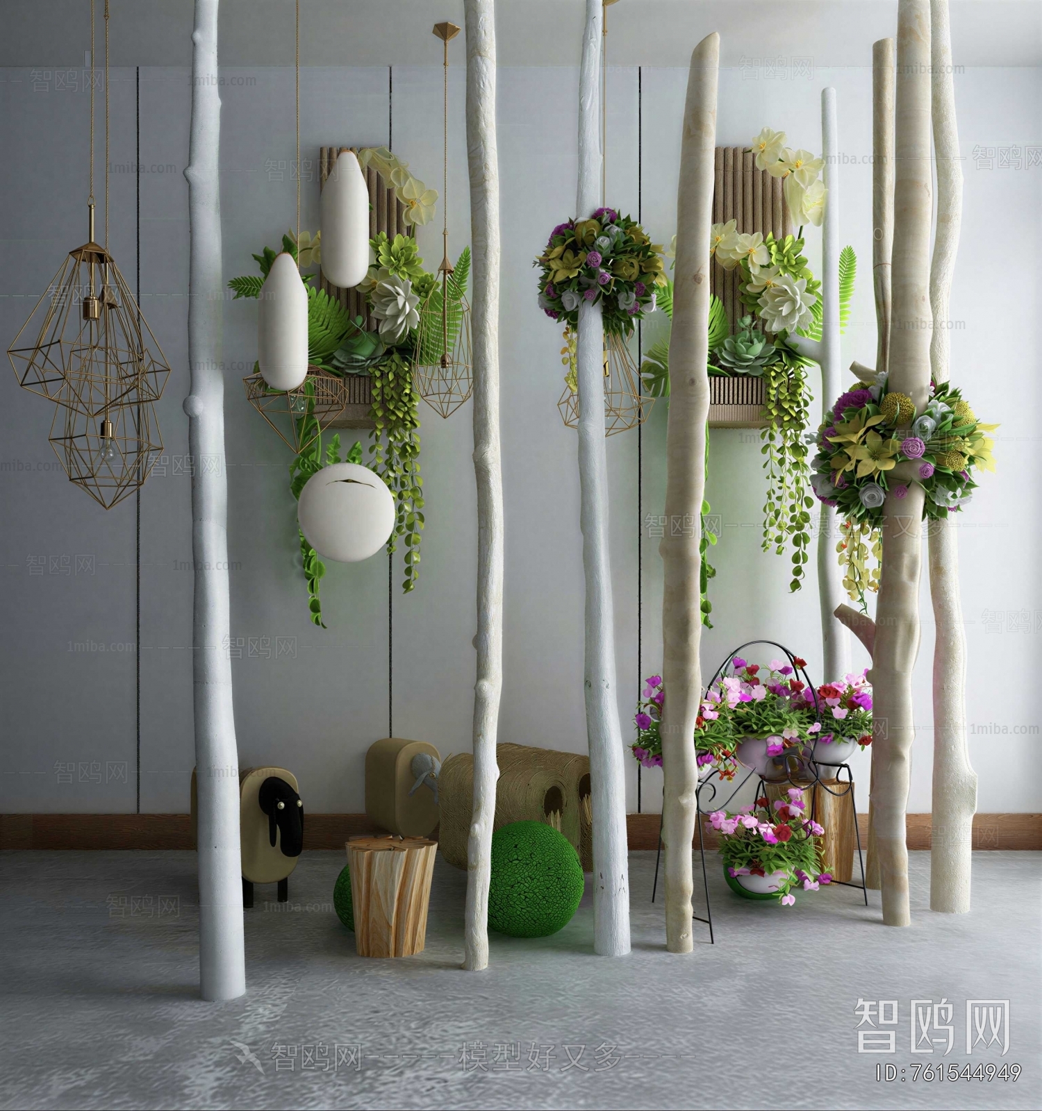 Modern Potted Green Plant