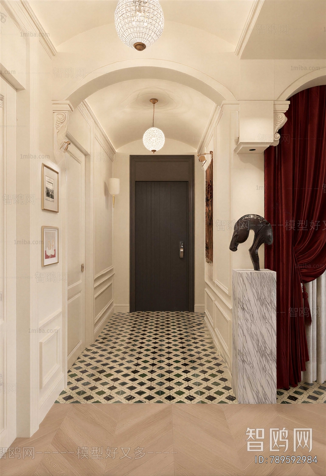 French Style Hallway