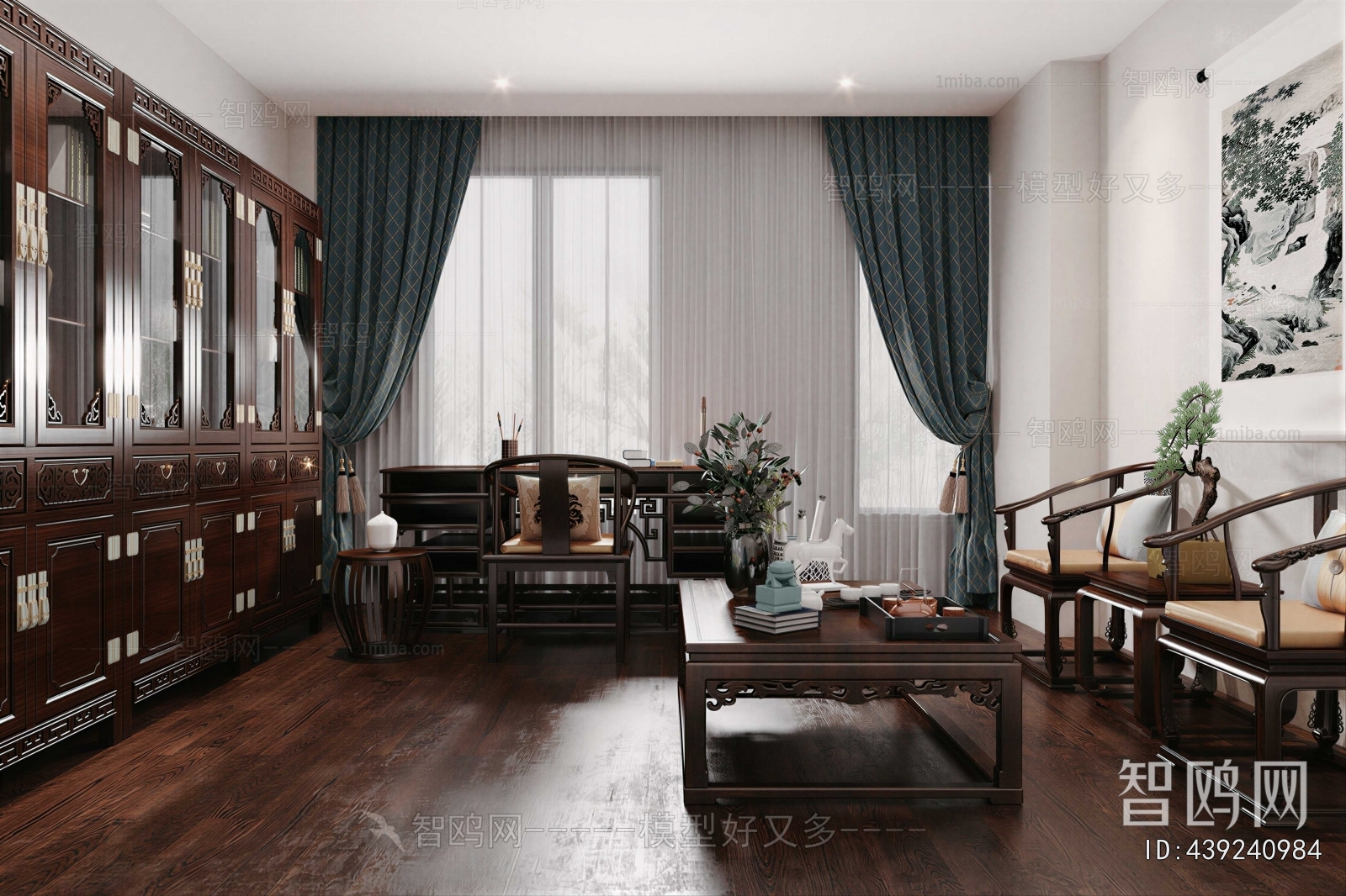 New Chinese Style A Living Room