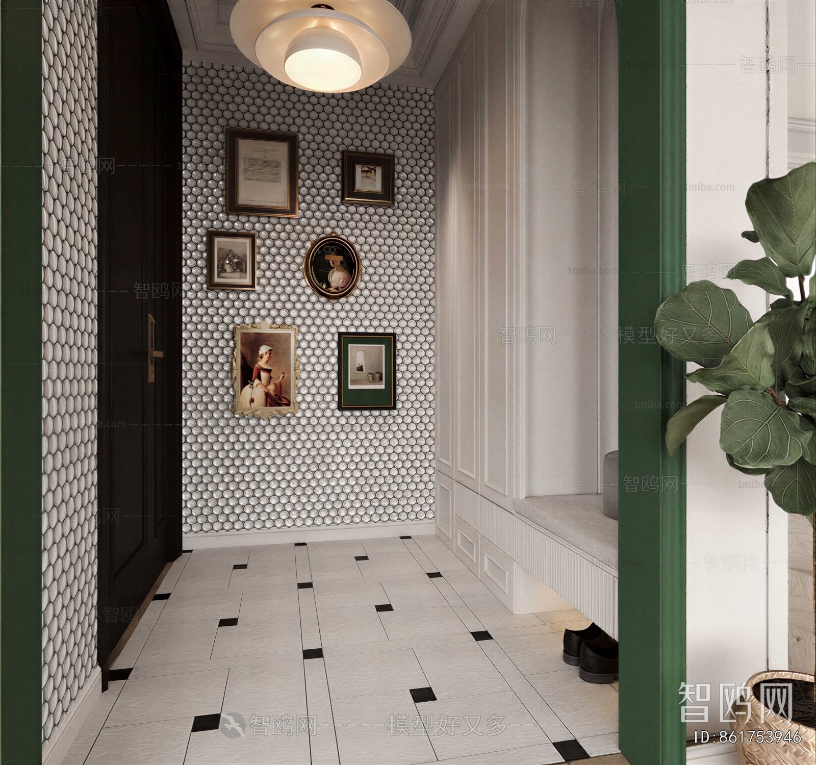 French Style Hallway