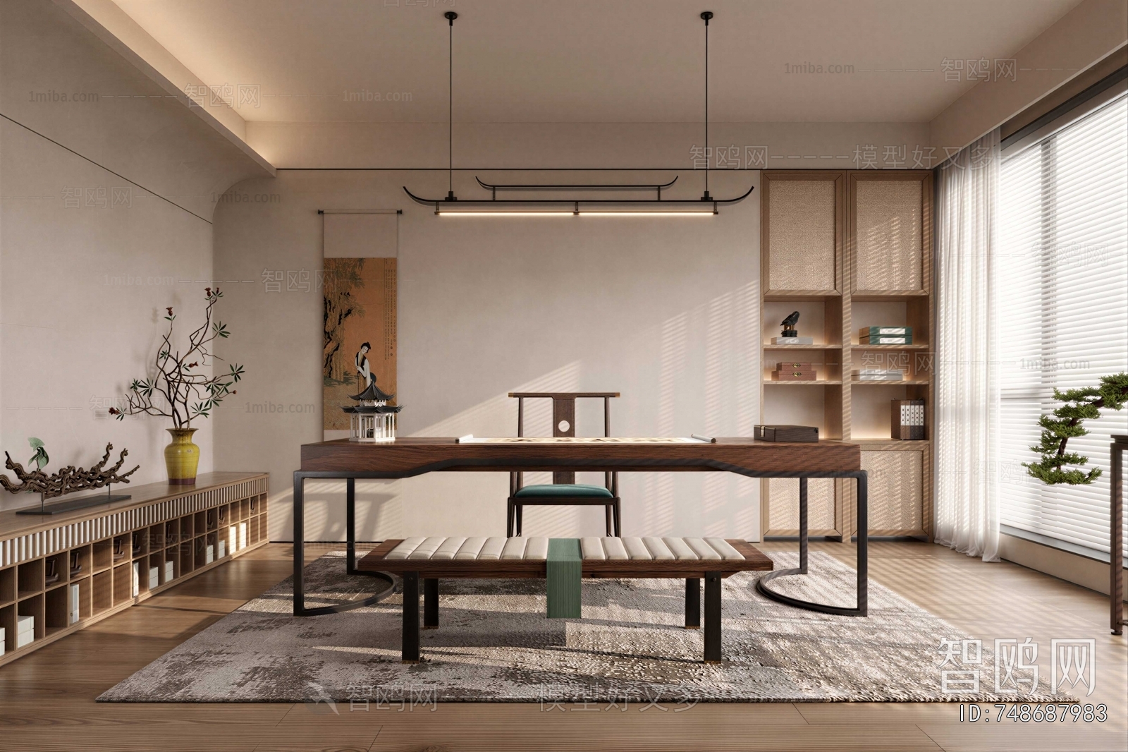 New Chinese Style Study Space