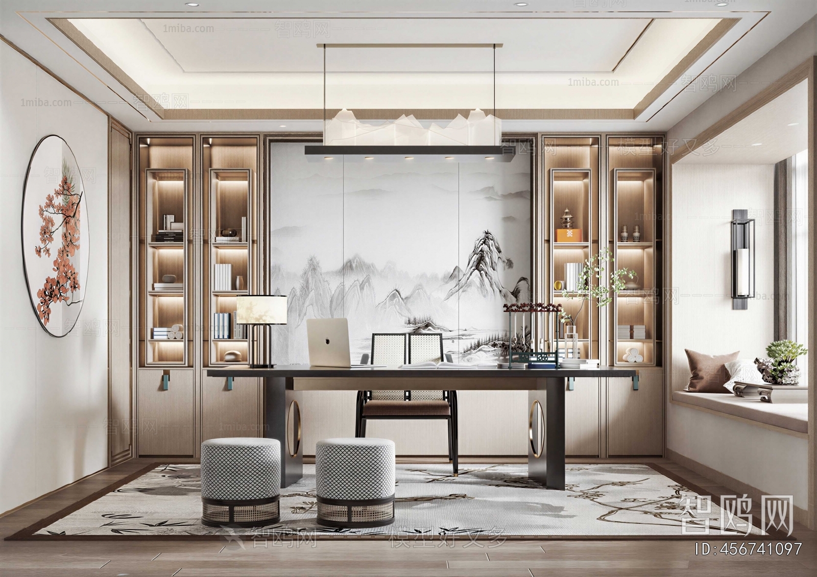 New Chinese Style Study Space