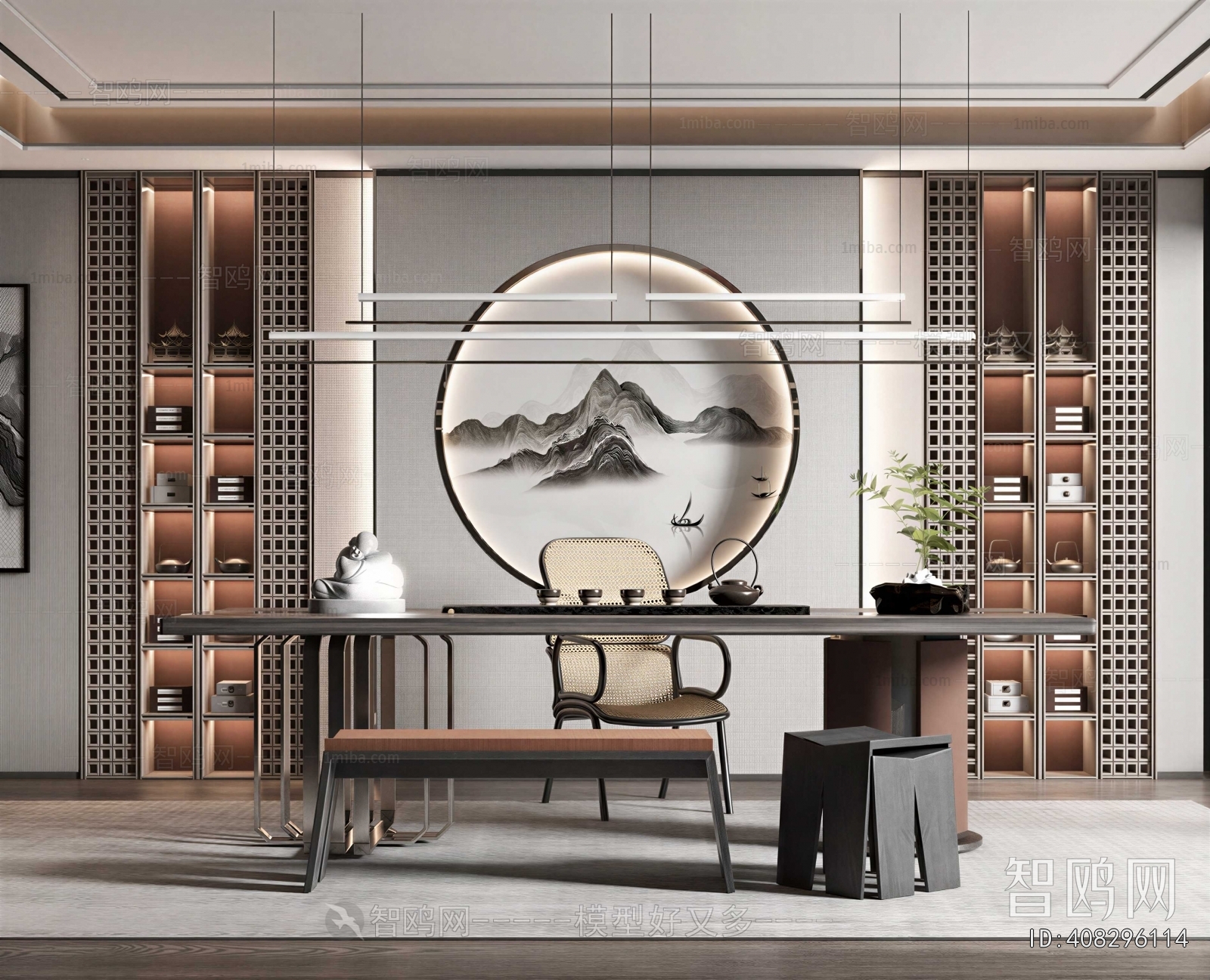 New Chinese Style Study Space