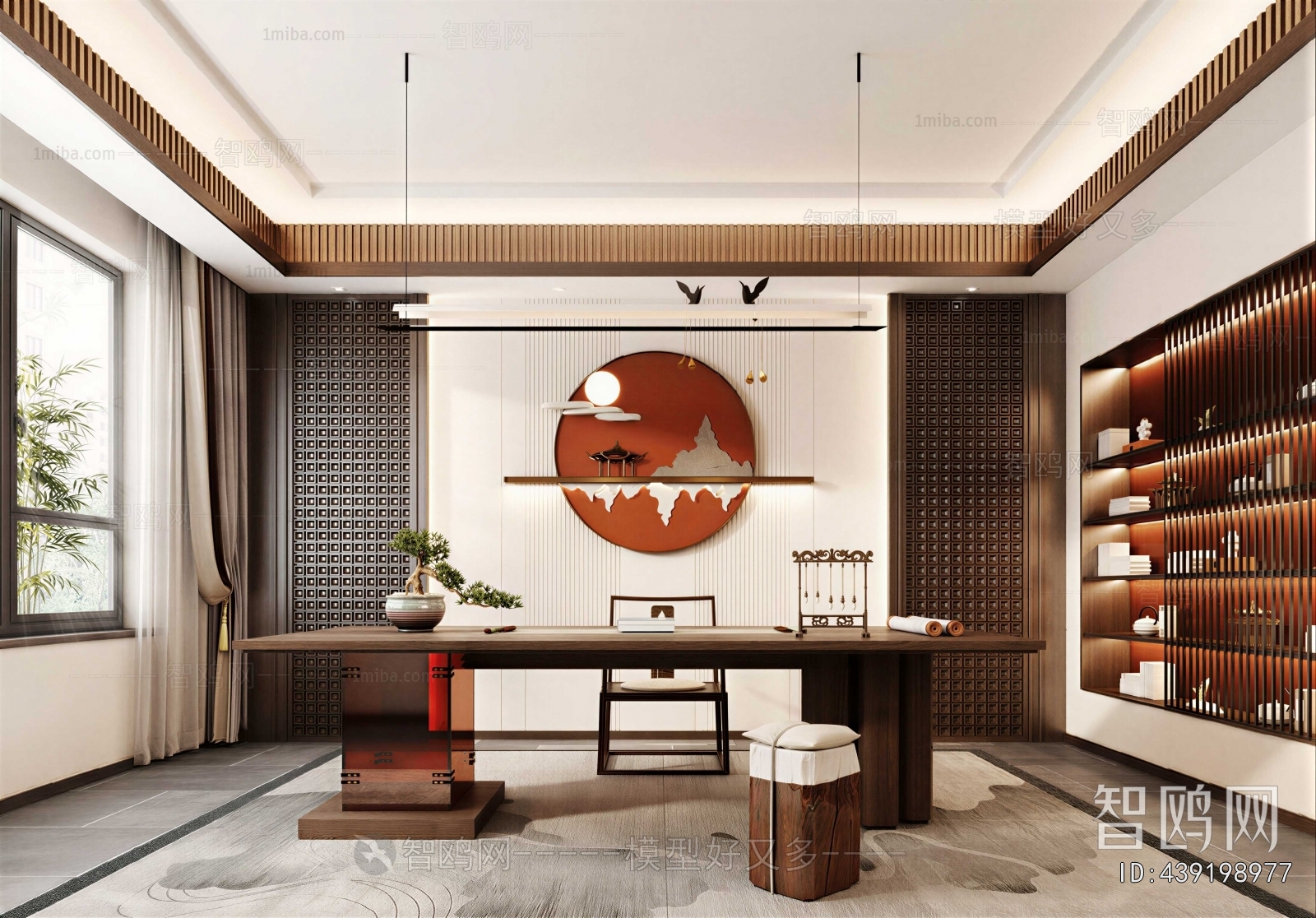 New Chinese Style Study Space