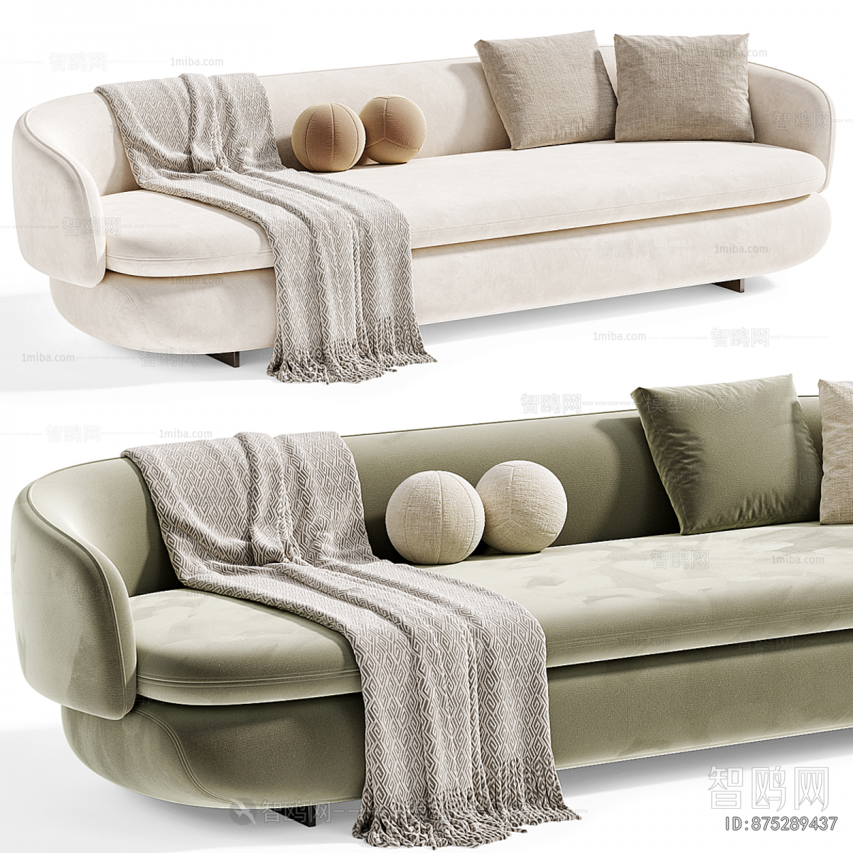 Nordic Style Three-seat Sofa