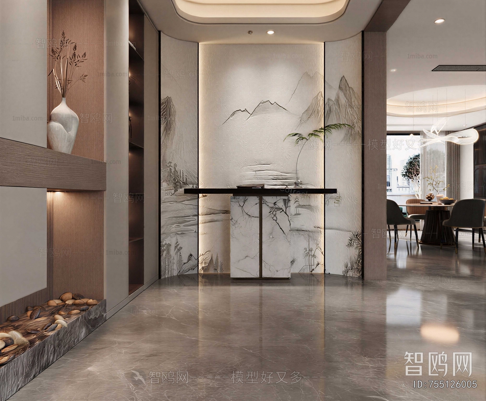 New Chinese Style Hallway