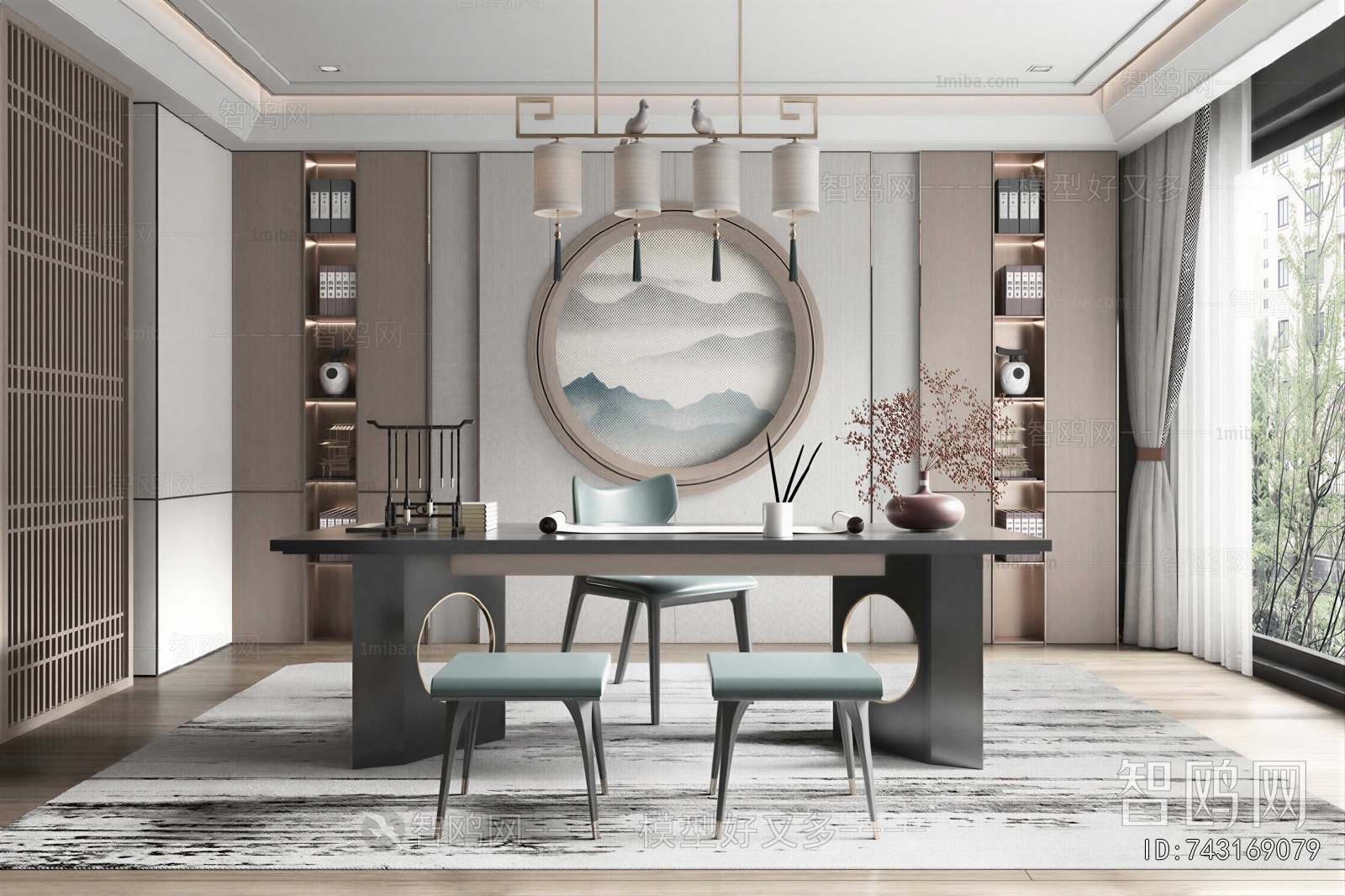 New Chinese Style Study Space