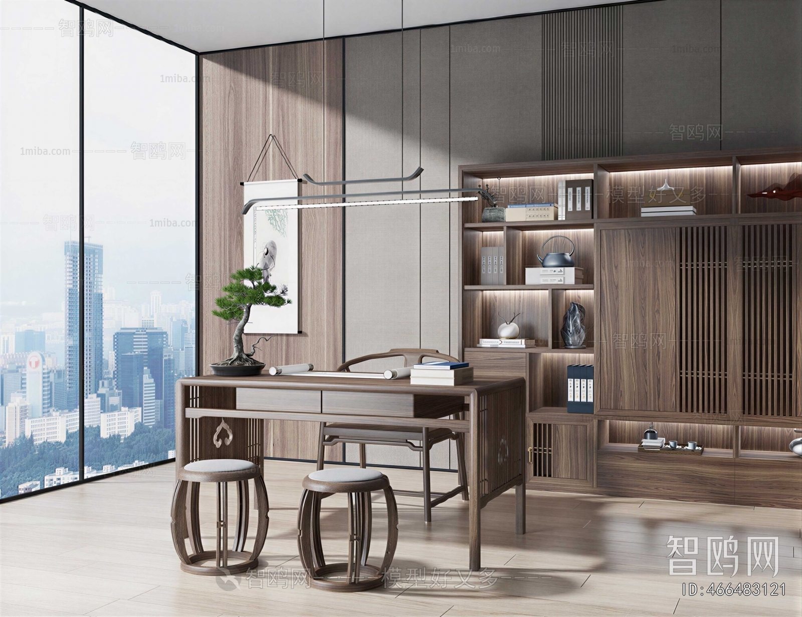 New Chinese Style Study Space