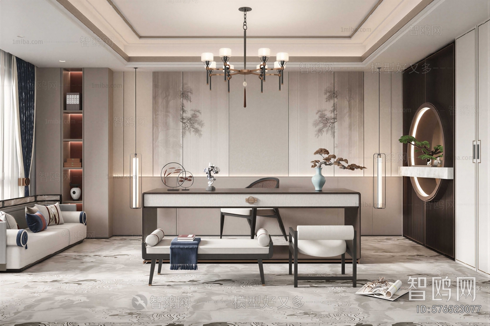 New Chinese Style Study Space