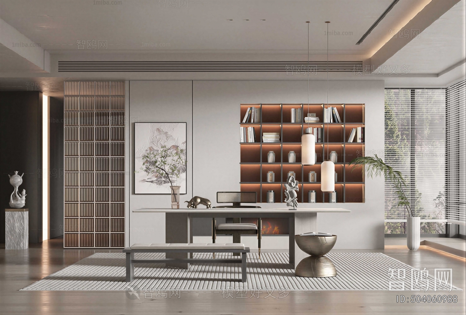 New Chinese Style Study Space