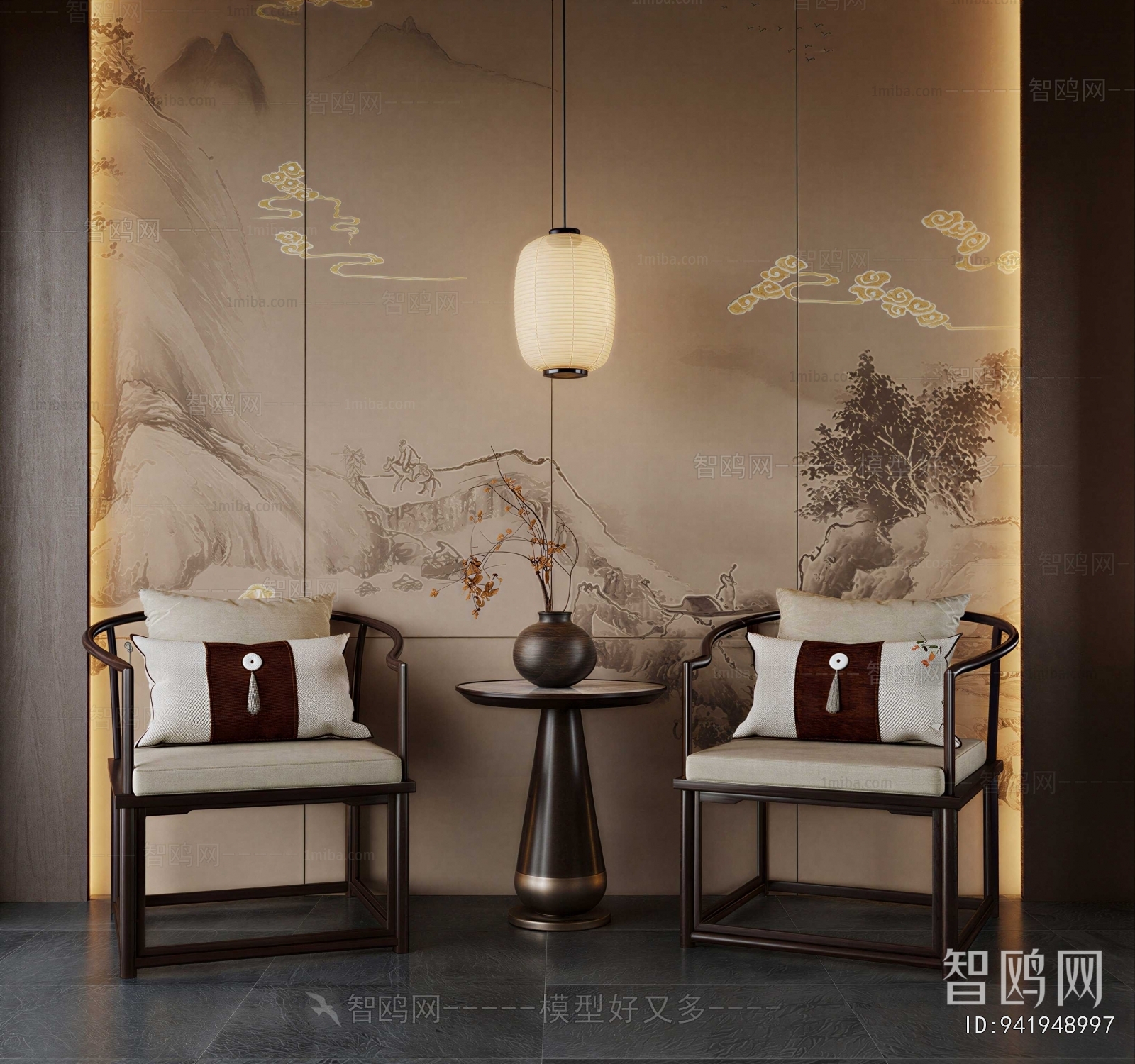 New Chinese Style Lounge Chair