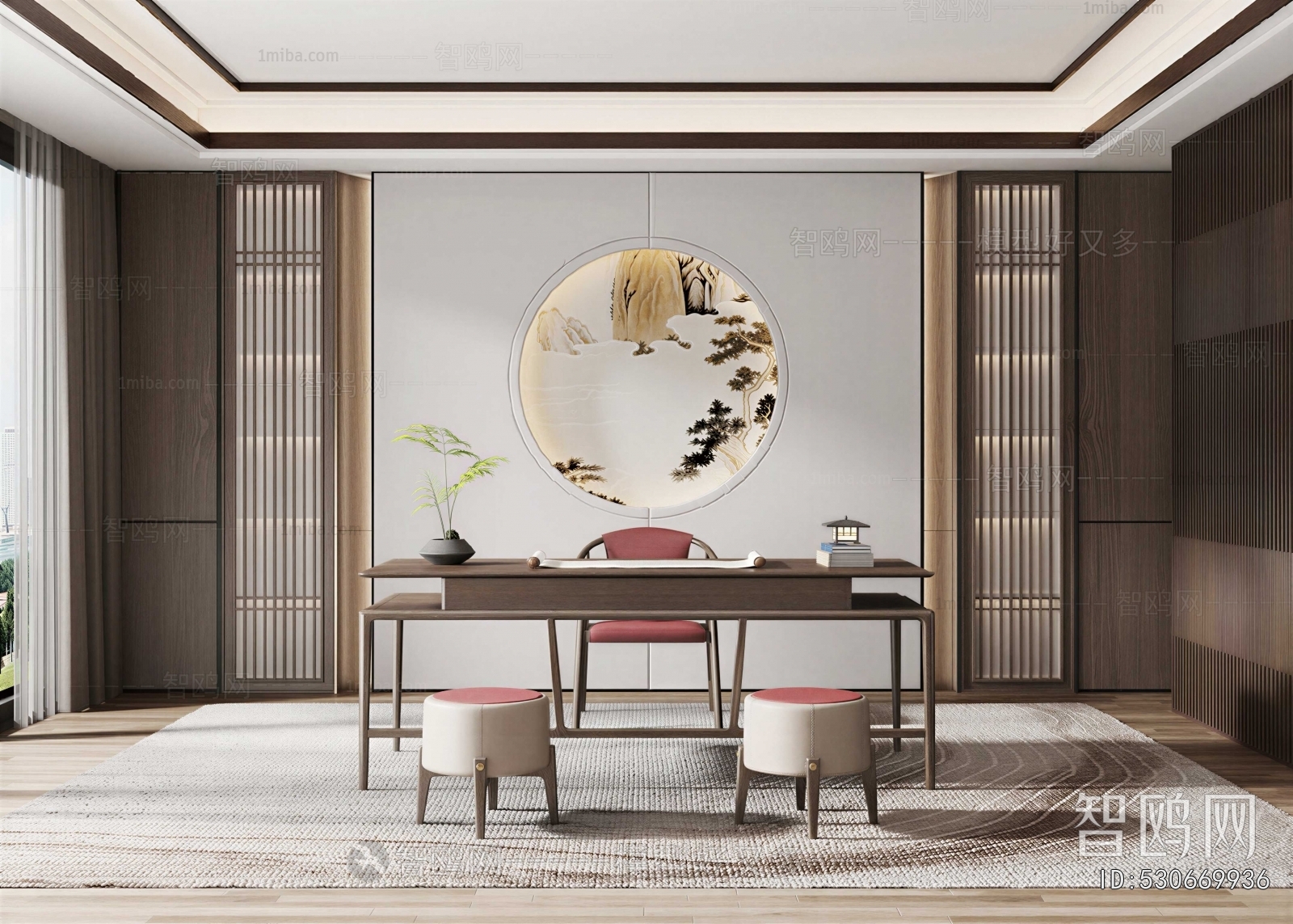 New Chinese Style Study Space