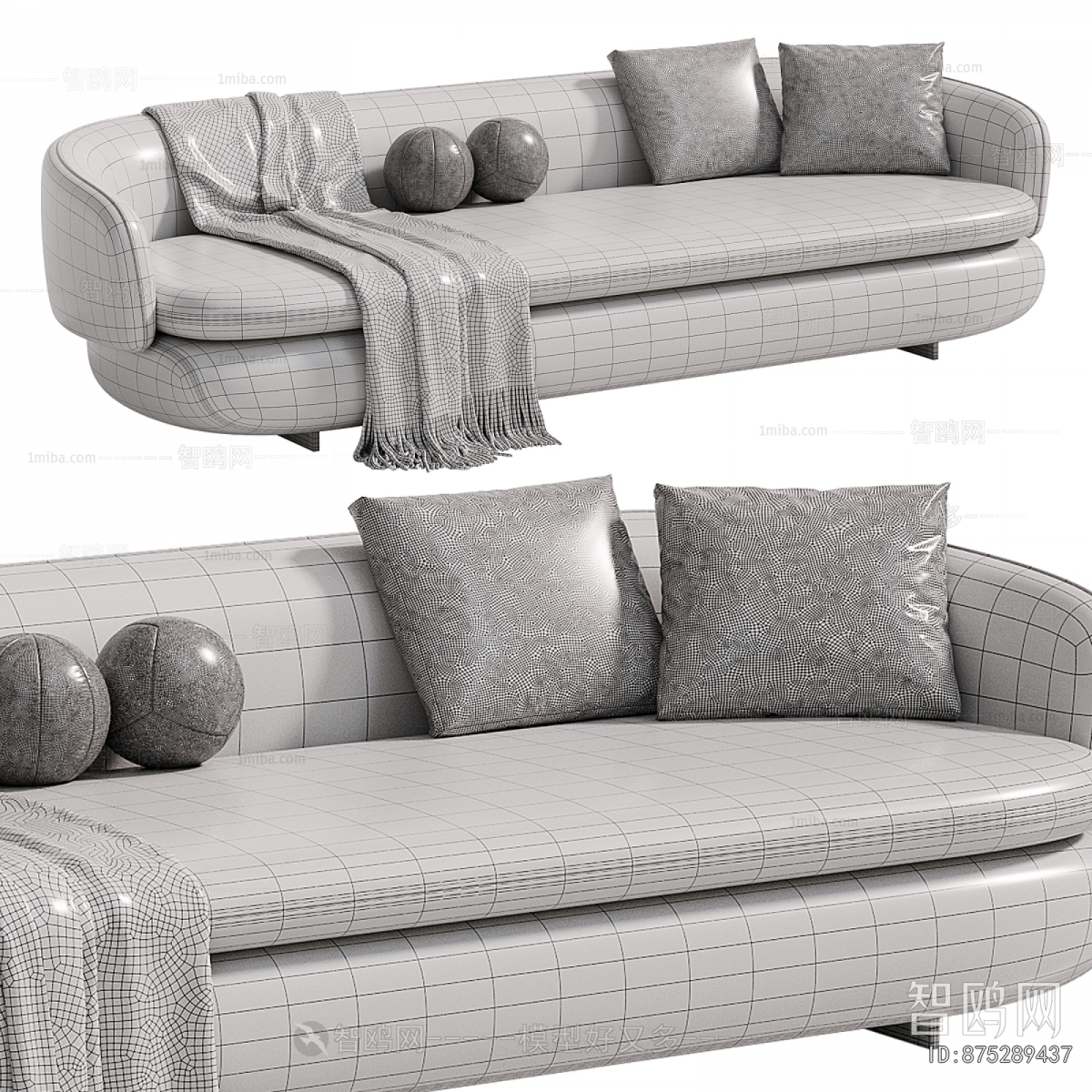 Nordic Style Three-seat Sofa