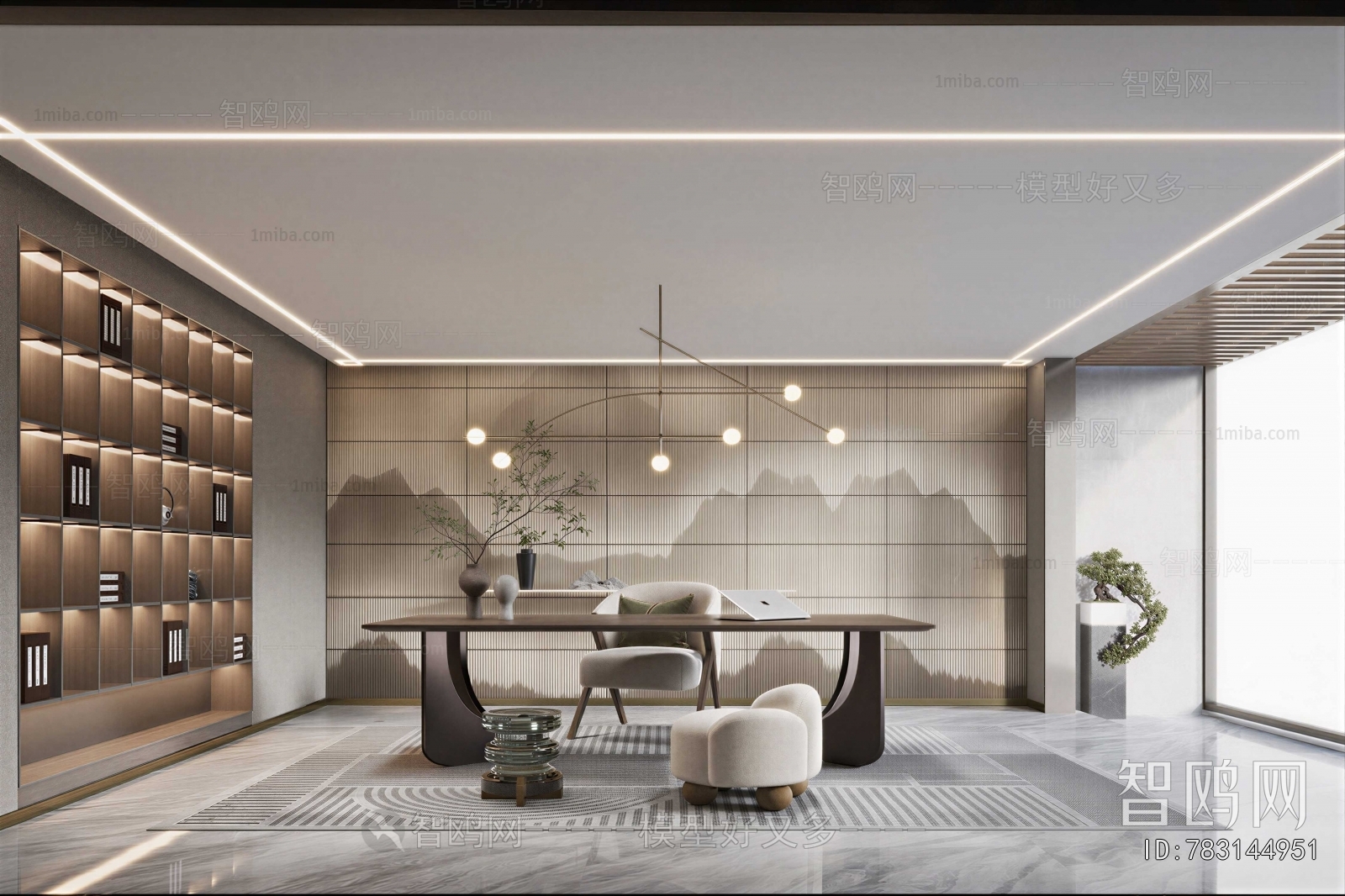 New Chinese Style Study Space