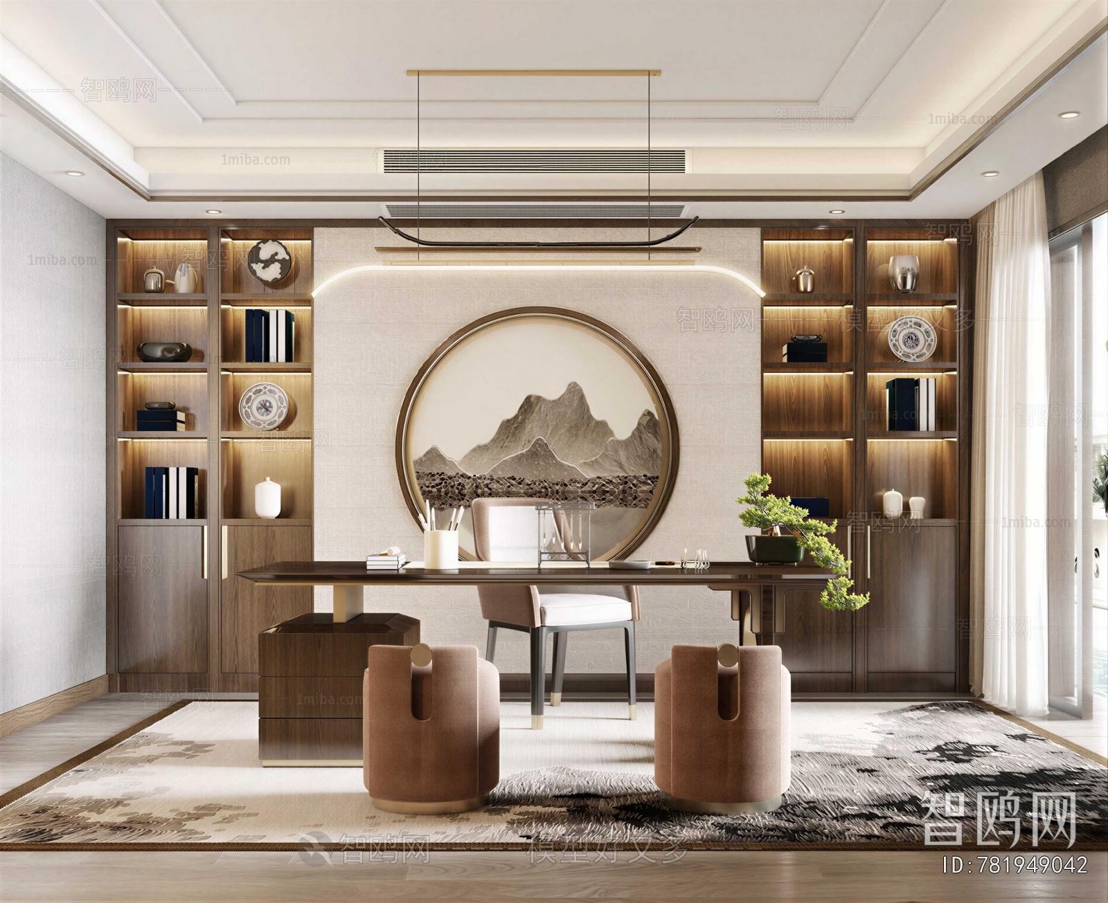 New Chinese Style Study Space