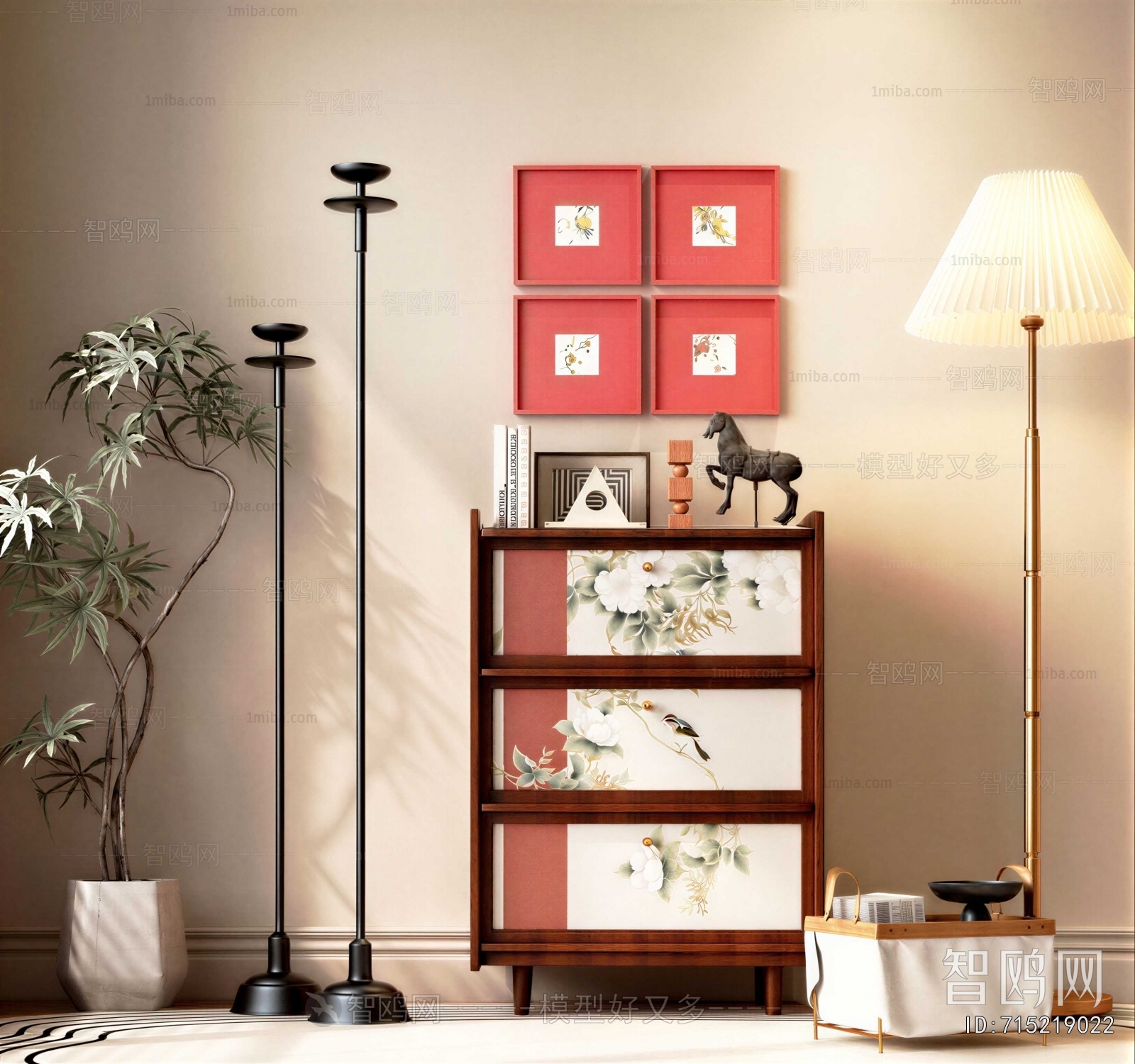 New Chinese Style Decorative Cabinet