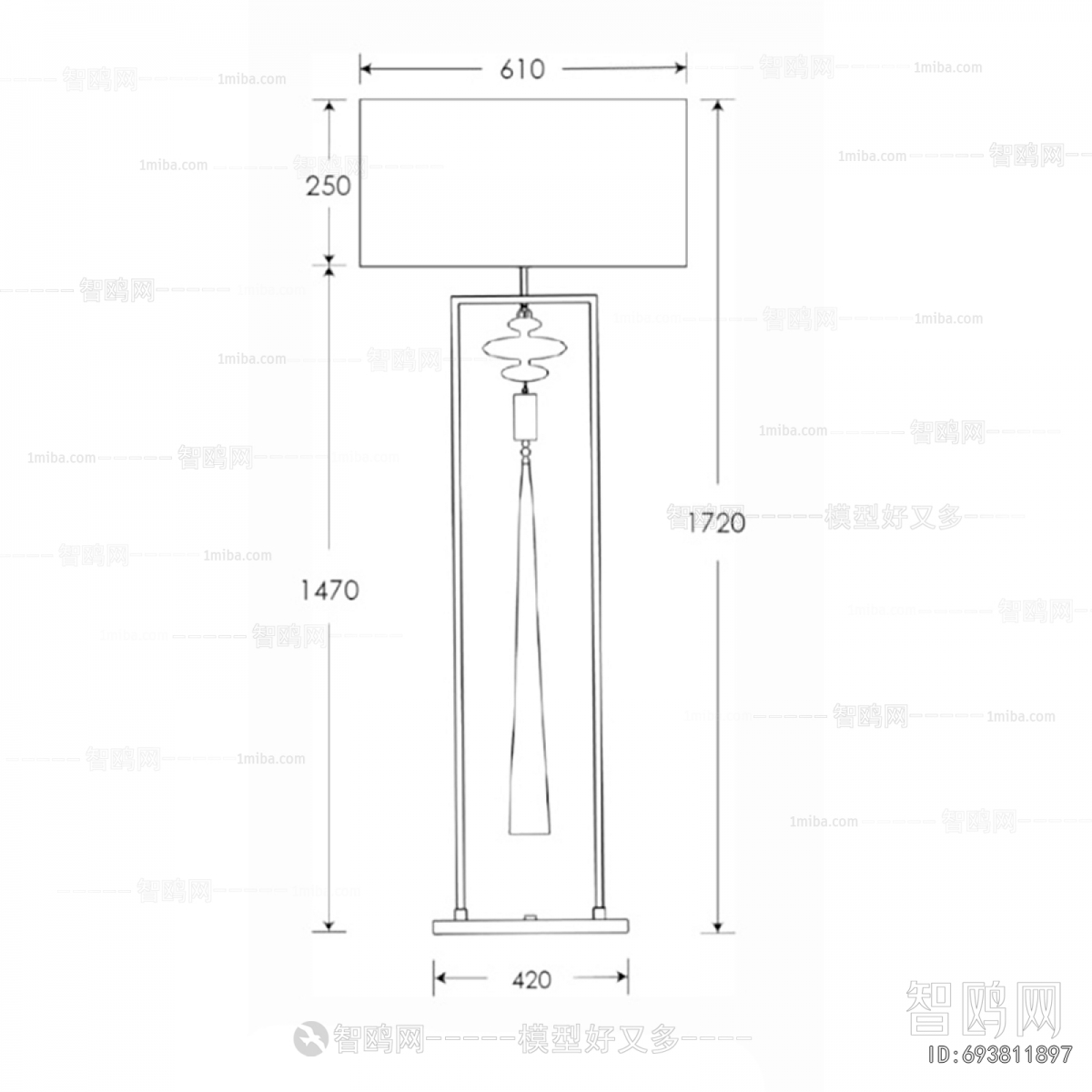 New Chinese Style Floor Lamp