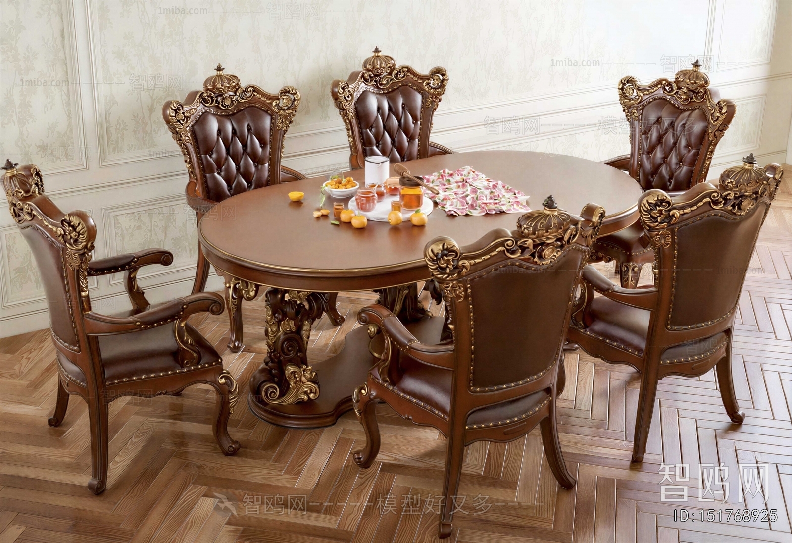 European Style Dining Table And Chairs