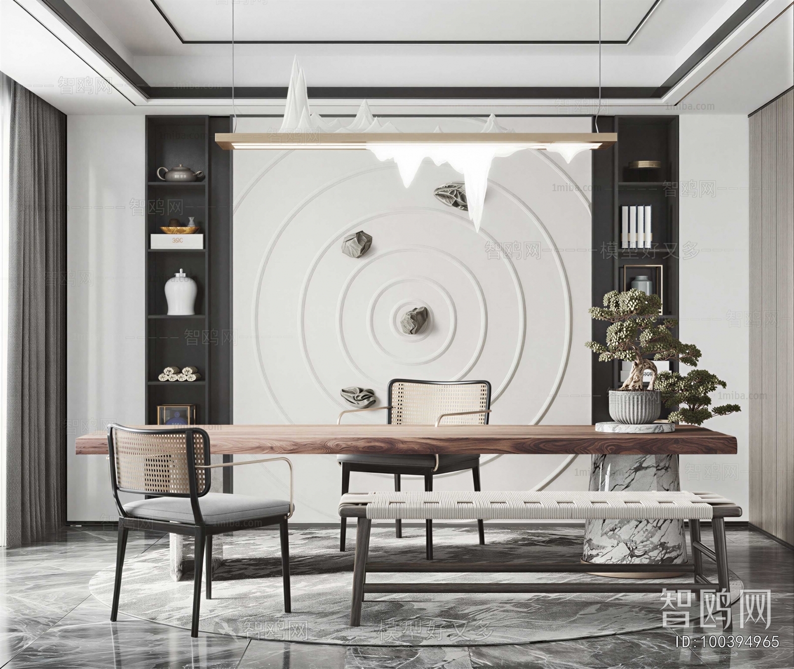 New Chinese Style Study Space