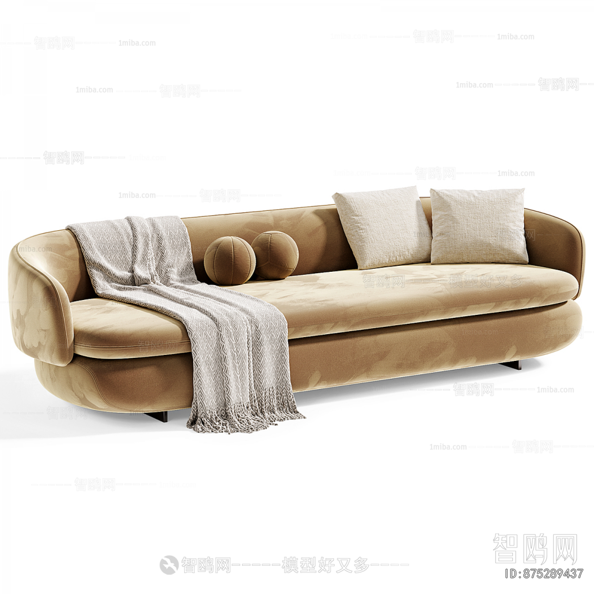 Nordic Style Three-seat Sofa